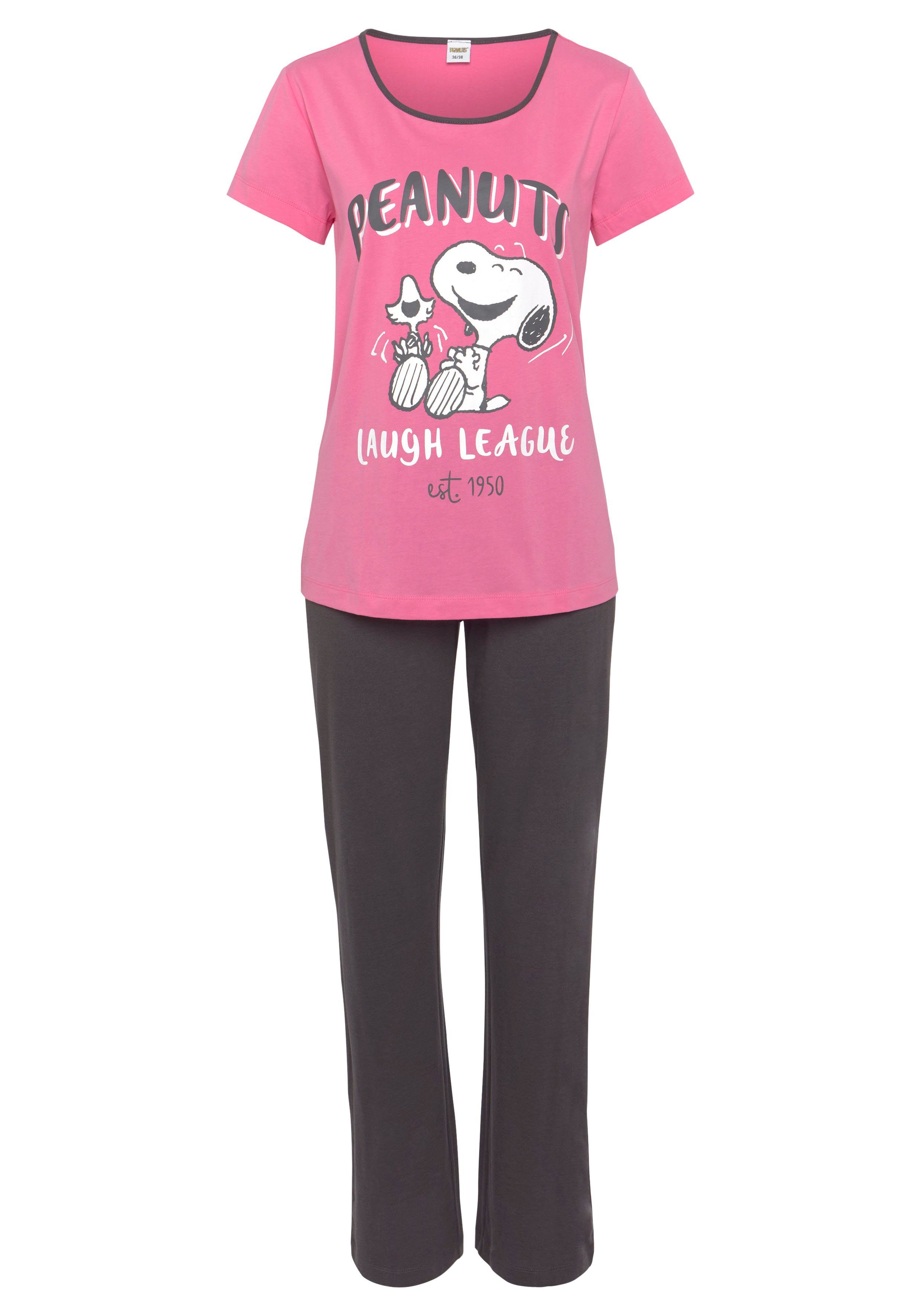 PEANUTS Pyjama (2 tlg., 2-teilig) mit Snoopy Druck günstig online kaufen