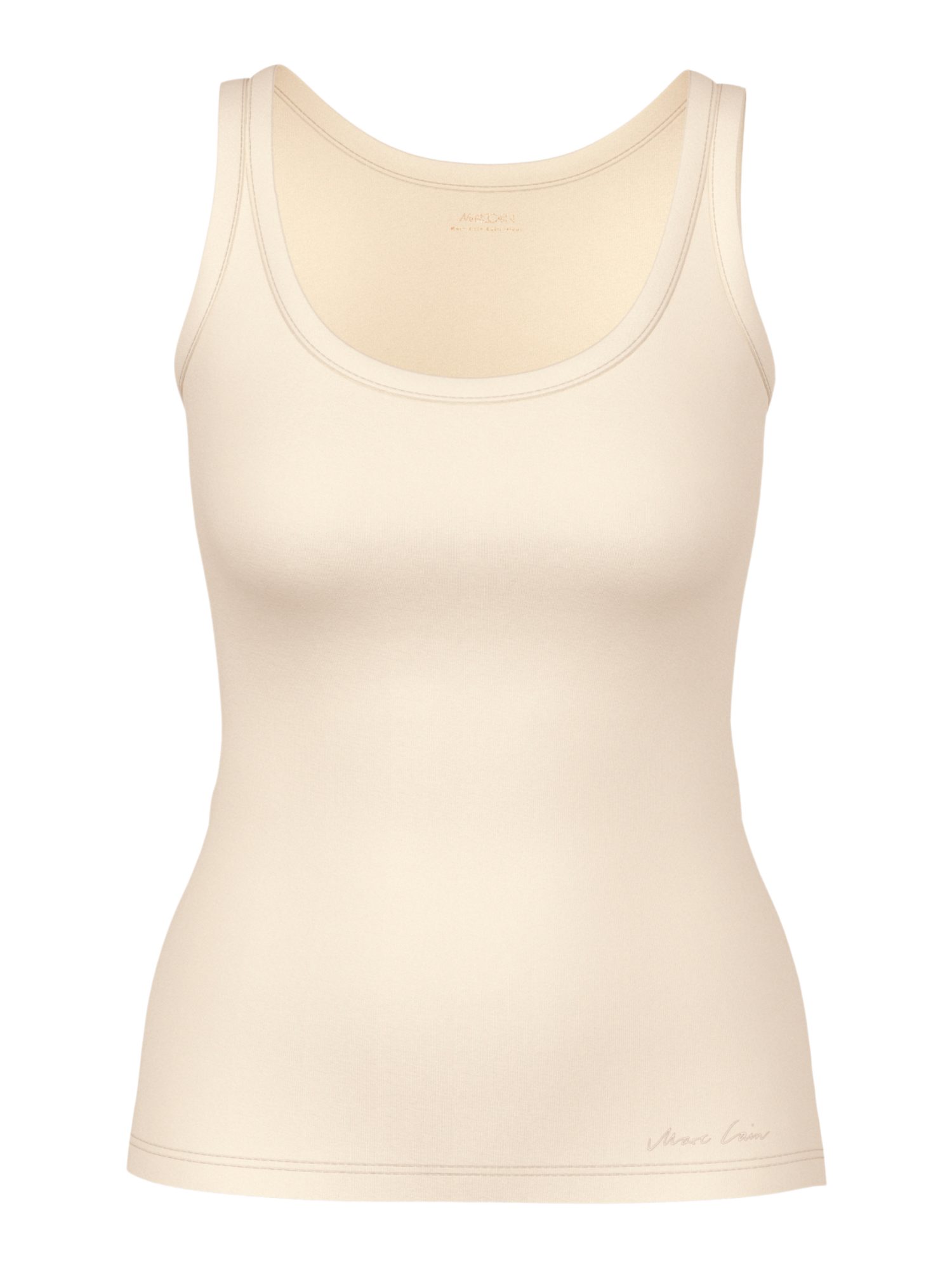 Marc Cain Tanktop AC.2 - E - Leo's Oasis natur,Casual,Baumwolle,Unifarben,U-Boot,Ärmellos,Regular Fit