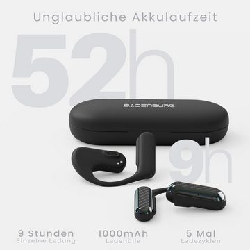 BADENBURG EarStereo 1 Open Ear Kabellose Bluetooth mit 60h Spielzeit 5.4mm Bio In-Ear-Kopfhörer (Natürlicher Klang für ein immersives, kabelloses Hörerlebnis ohne Kompromisse., Fiber Treibern mit SoundPlus Algorithmus, ENC Rauschunterdrückung Büro)