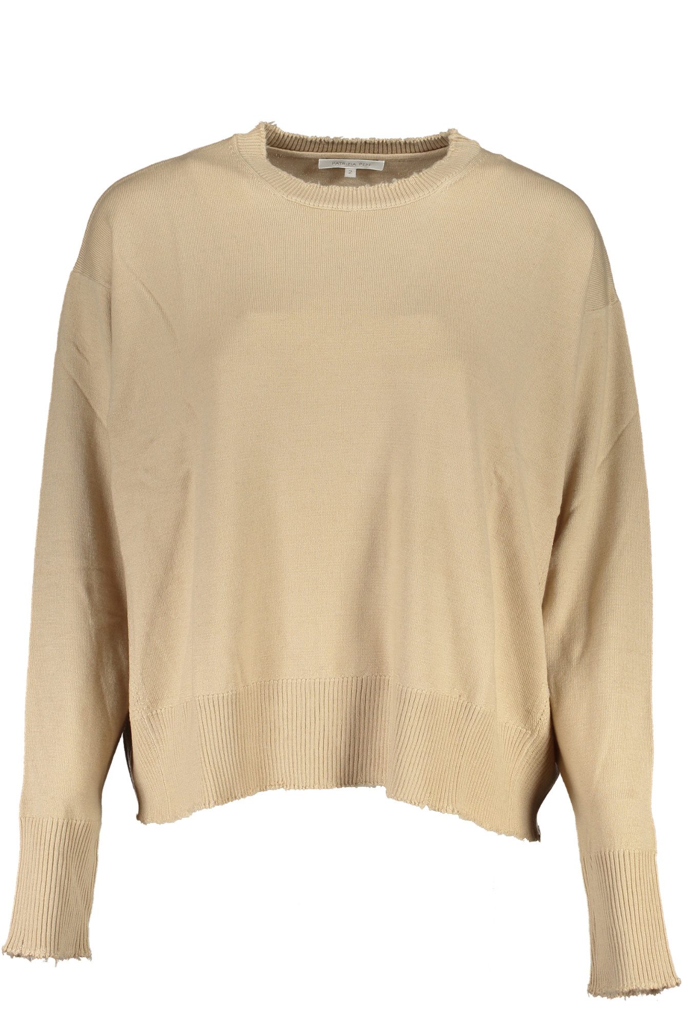 Patrizia Pepe Вязаные свитера Eleganter Damenpullover Beige - Langarmshirt mit Kontrasten & Details