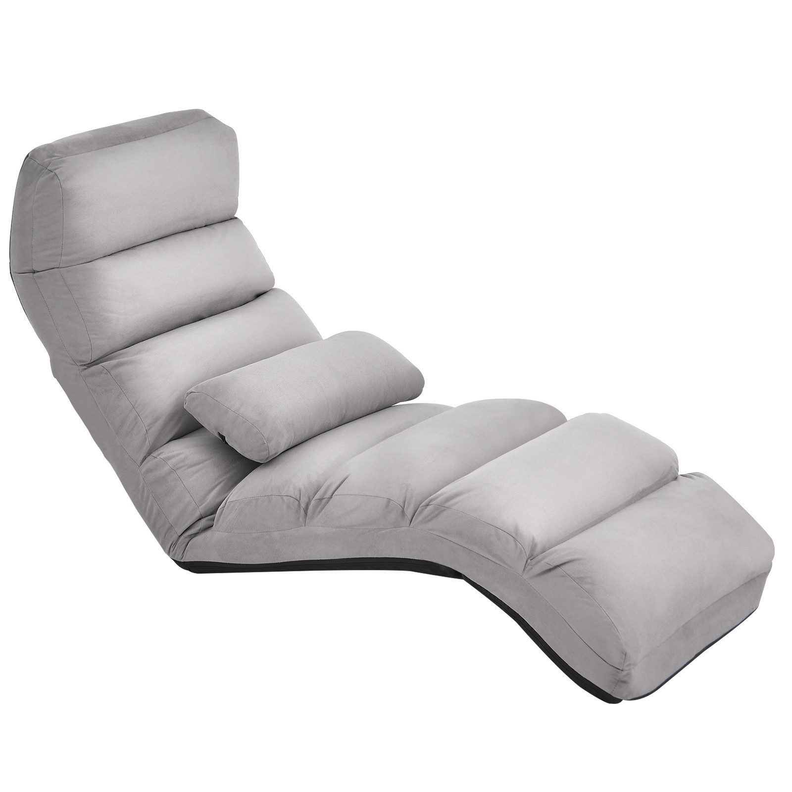 KOMFOTTEU Sofa klappbares Bodensofa, 5 Positionen verstellbar