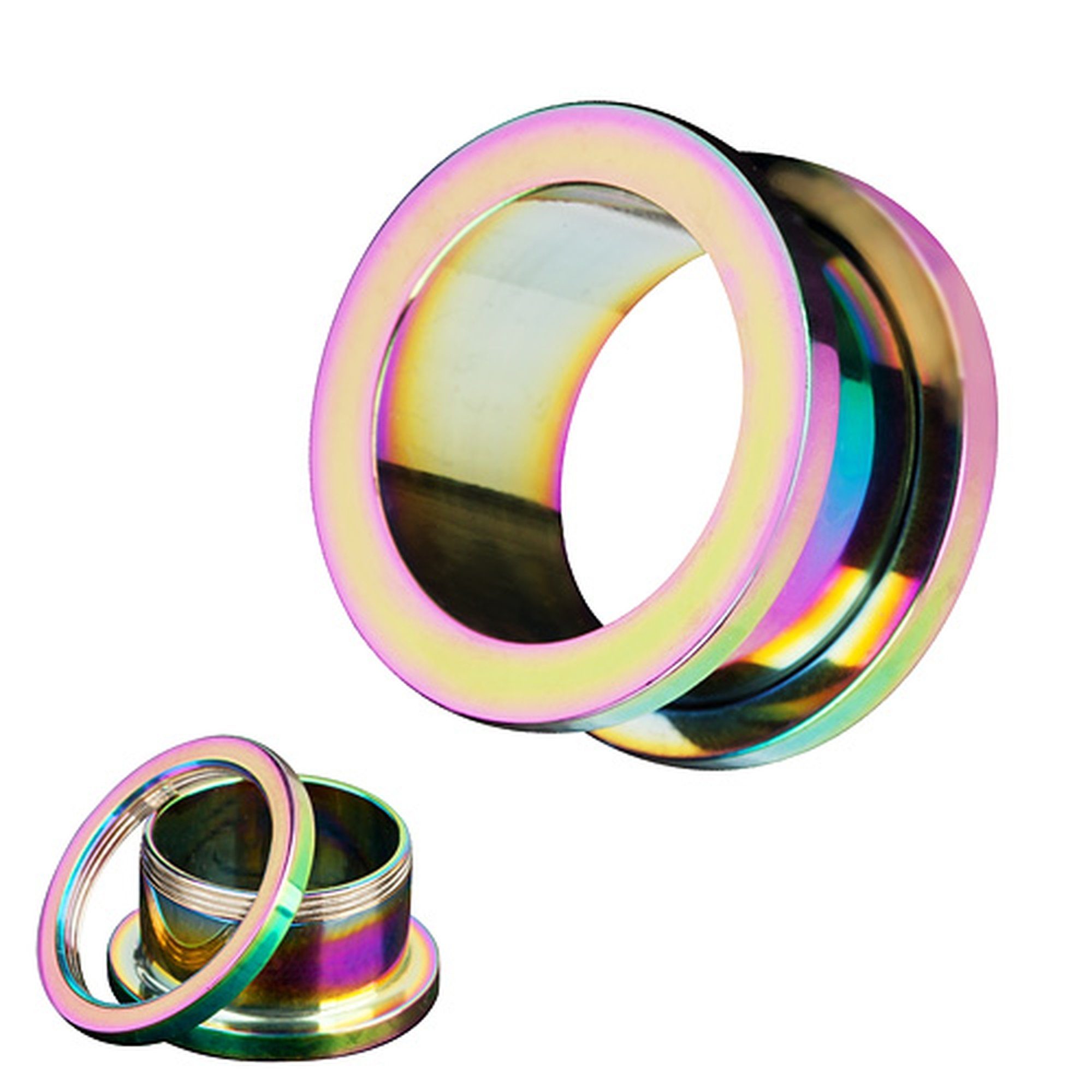 Taffstyle Plug Ohr Tunnel Piercing Schraubverschluss 3mm bis 48mm viele Farben (Flesh Tunnel Ohr Plug Piercing aus 316L Chirurgenstahl in 9 Farben)