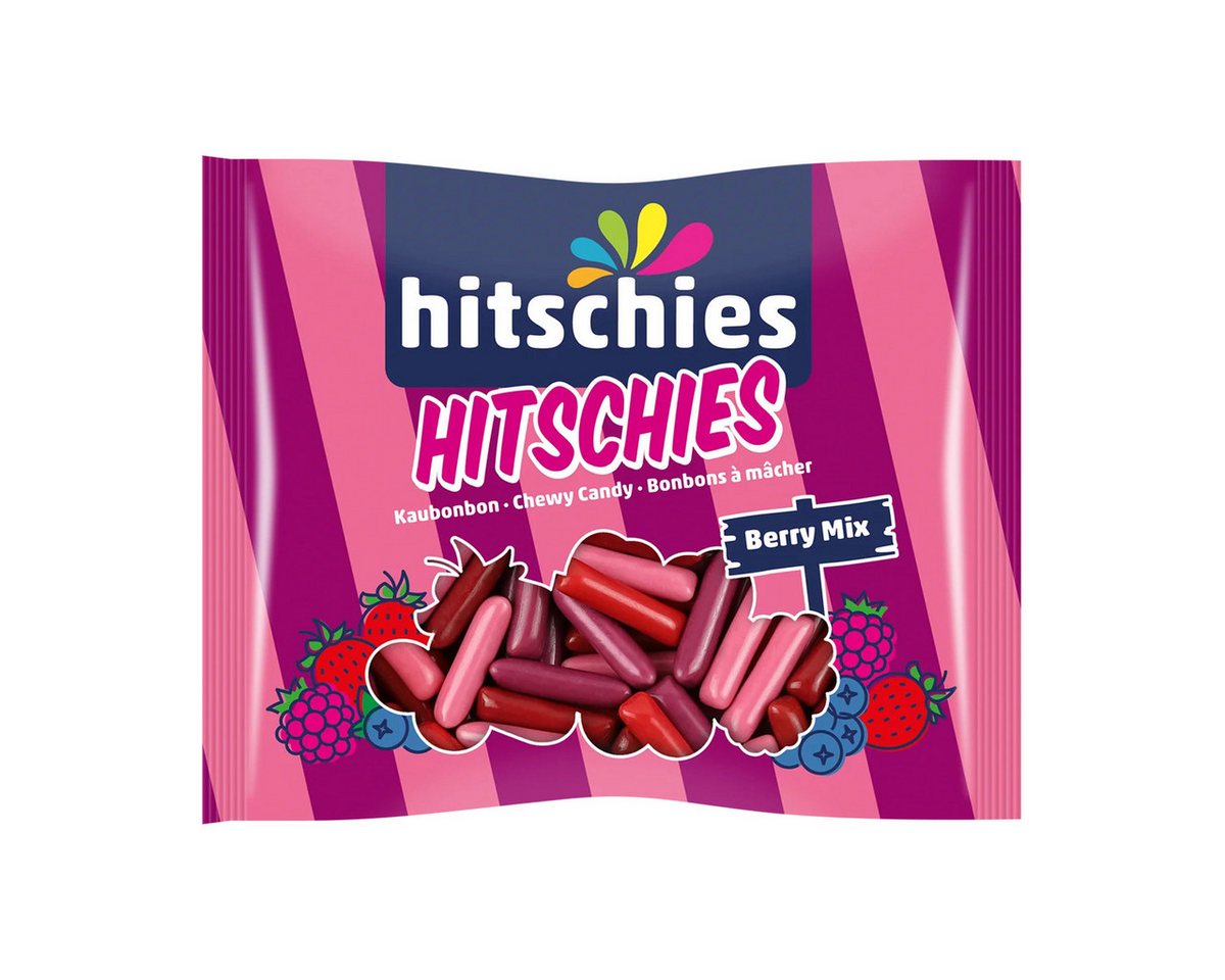 hitschies Süßigkeit, Hitschies Berry Mix fruchtige Kaubonbons mit Beerengeschmack 210g