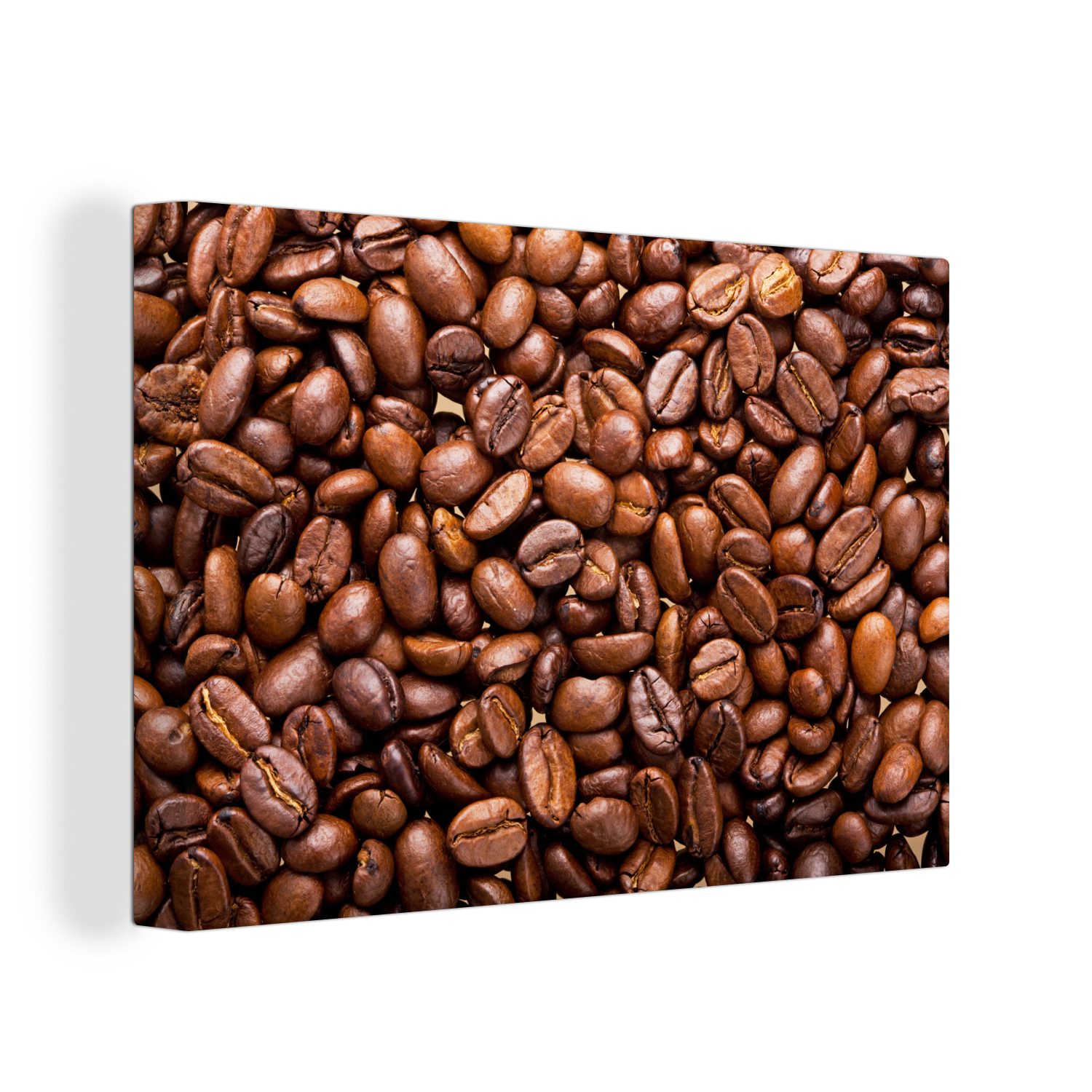 OneMillionCanvasses® Leinwandbild Geröstete Kaffeebohnen, (1 St), Wandbild Leinwandbilder, Aufhängefertig, Wanddeko, 30x20 cm