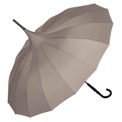 von Lilienfeld Stockregenschirm Regenschirm Sonnenschirm Pagode Charlotte, Pagodenform mit 16 Segmenten