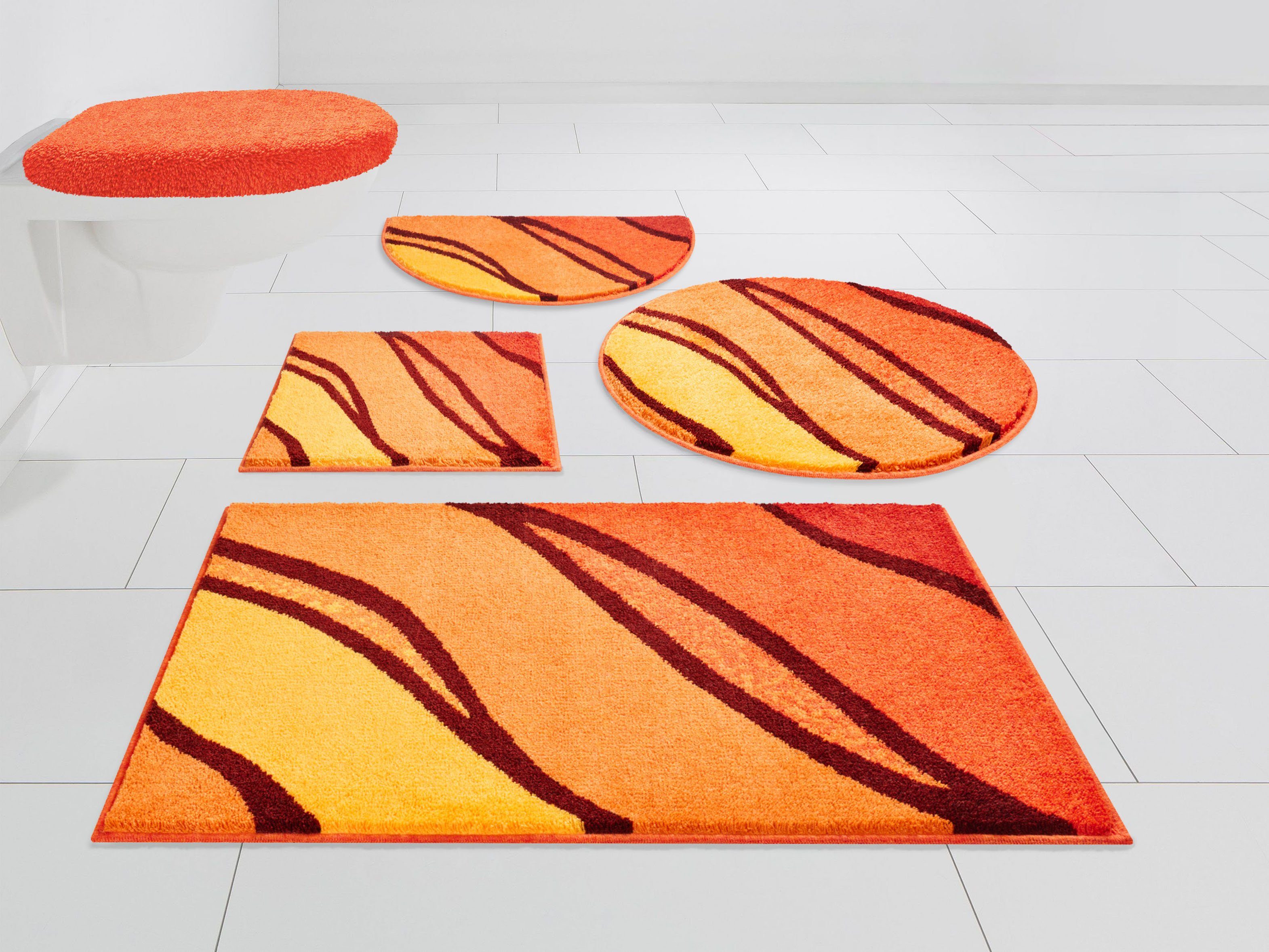 Grund Badematte Belize, Badvorleger, Badezimmer Teppich, sehr weich, Höhe 20 mm, rutschhemmend beschichtet, fußbodenheizungsgeeignet, schnell trocknend, Polyacryl, rechteckig, weiche Haptik, auch als 3 teiliges Set erhältlich, Made in Europe