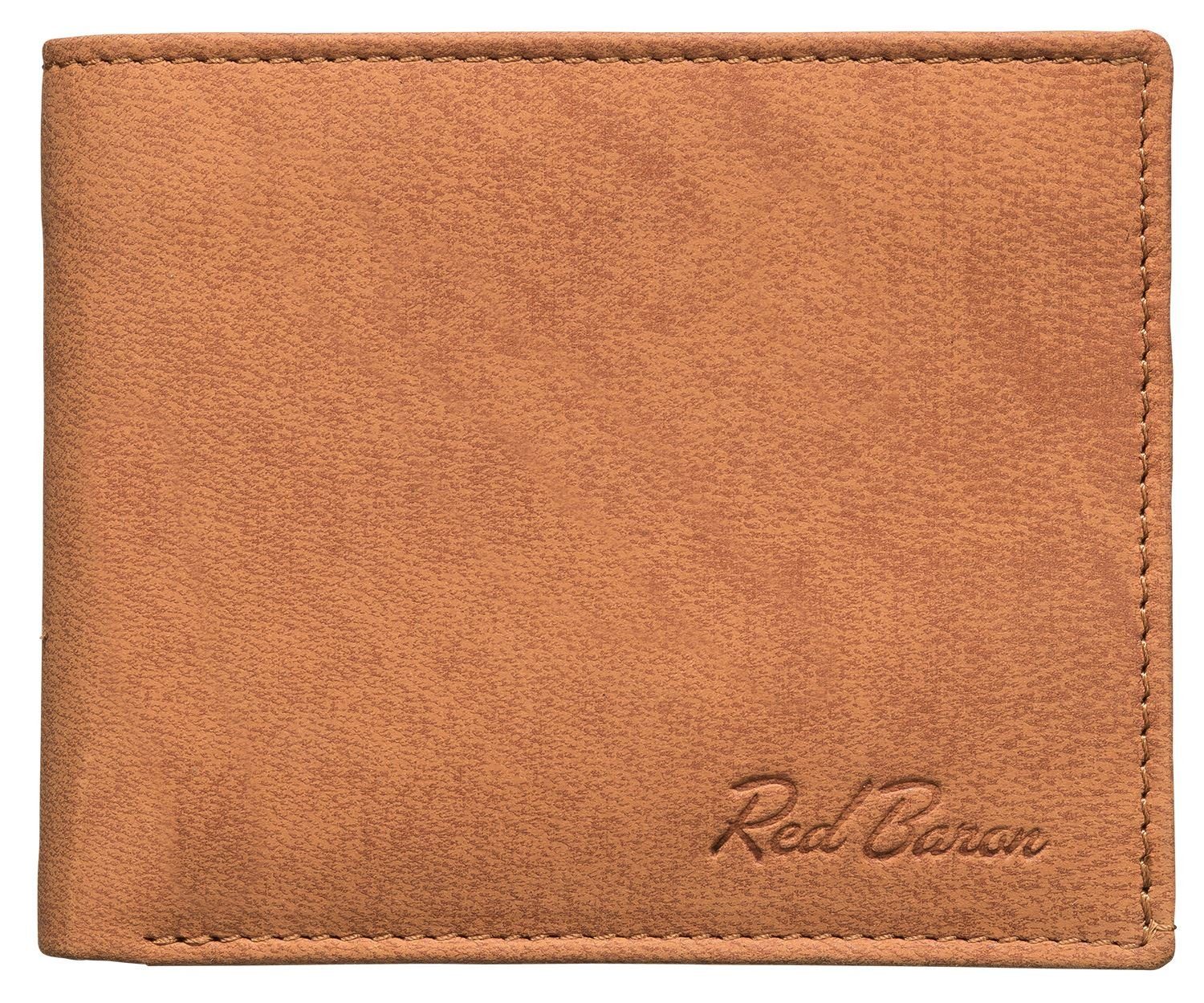 Red Baron Geldbörse RB-WT-006-02, Kreditkartenfächer, Netzfach, Münzfach mit Druckknopf