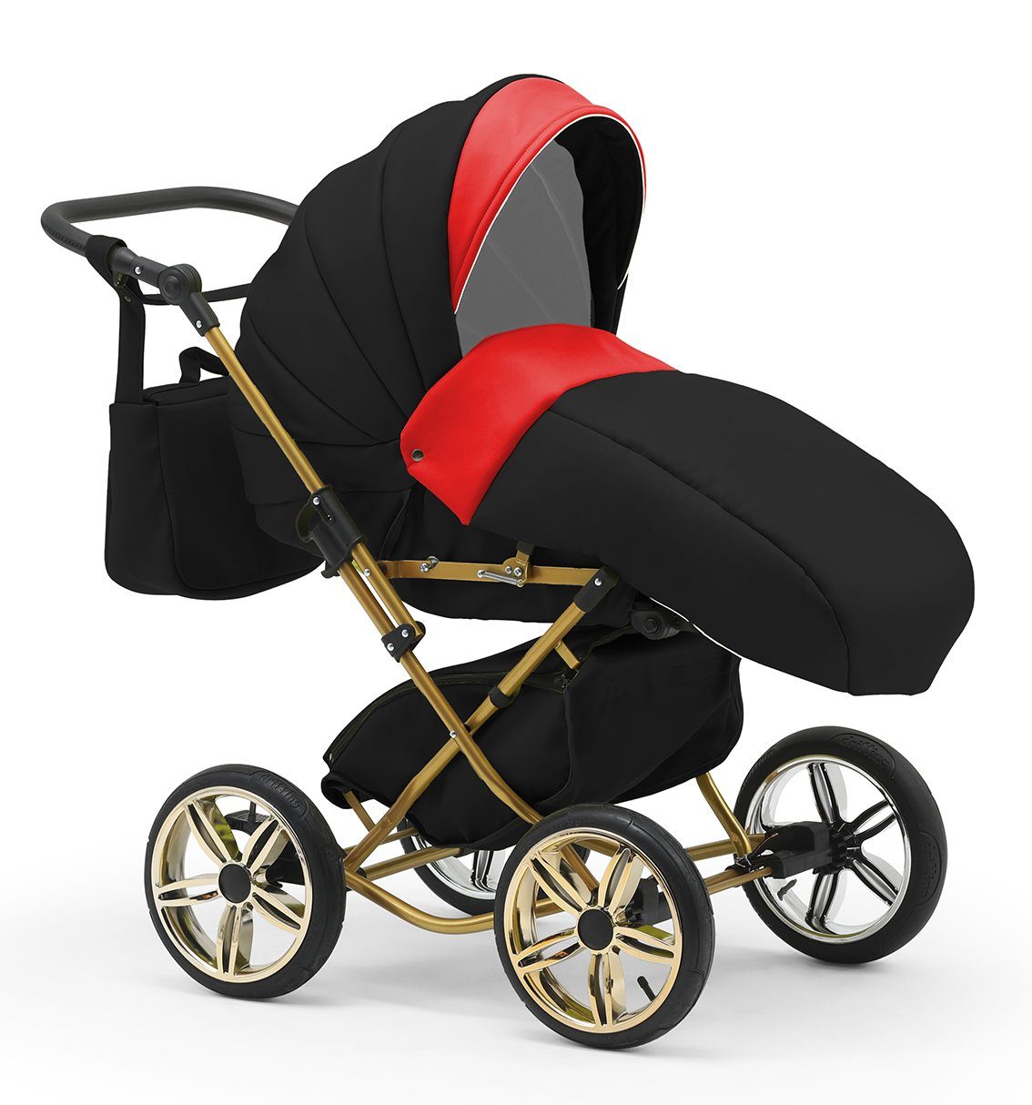 10 - inkl. Sorento Teile in 3 1 Designs 13 Kombi-Kinderwagen Autositz babies-on-wheels in Rot-Schwarz -