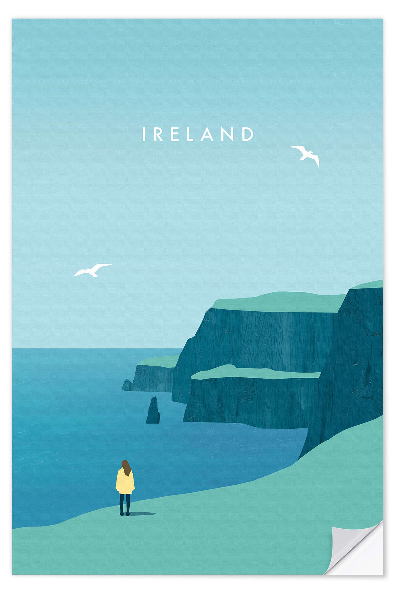 Posterlounge Wandfolie Katinka Reinke, Irland, Minimalistisch Illustration