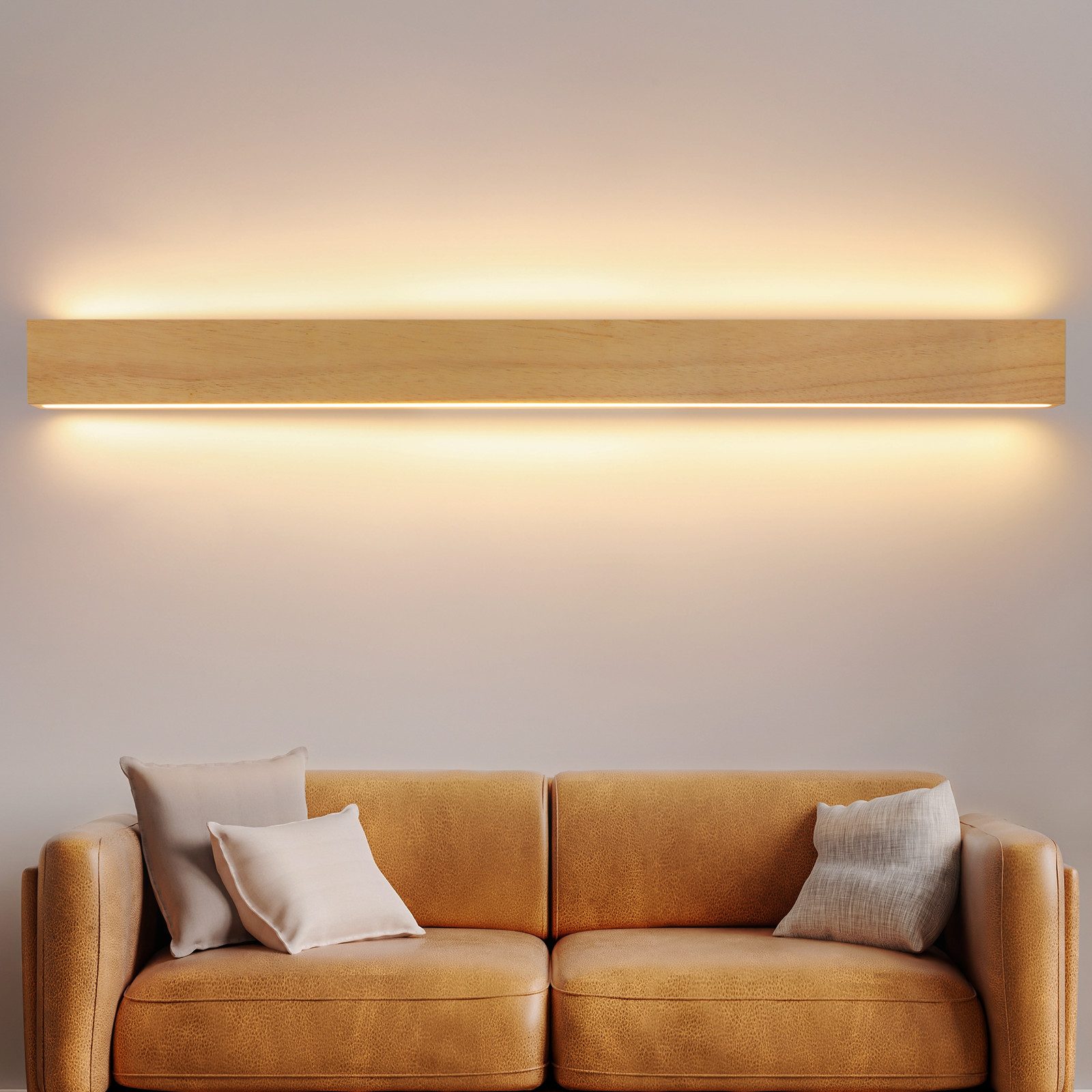 Nettlife LED Wandleuchte innen Holz 32CM günstig online kaufen