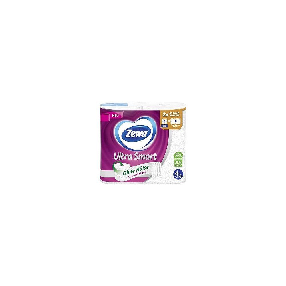 ZEWA Toilettenpapier Toilettenpapier Ultra Smart 4-Lagig, 4er Packung