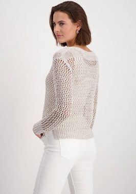 Monari Ajourpullover mit Pailletten