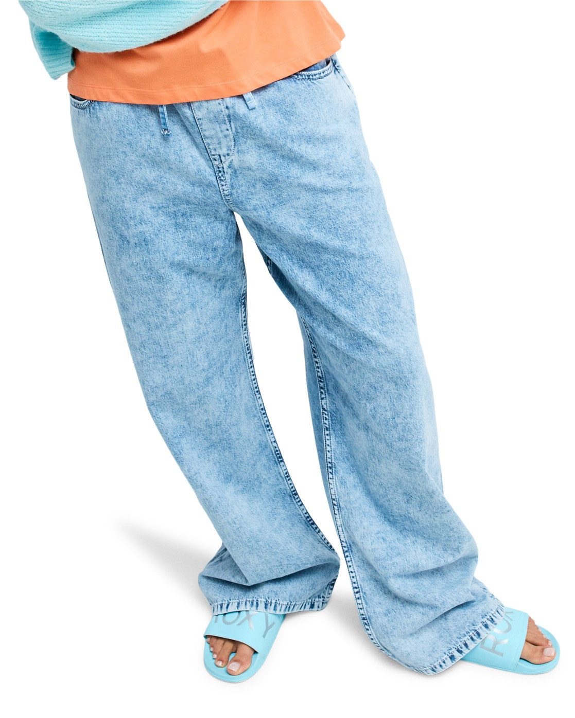 Roxy Loose-fit-Jeans Saltwater Mid Sunbleached