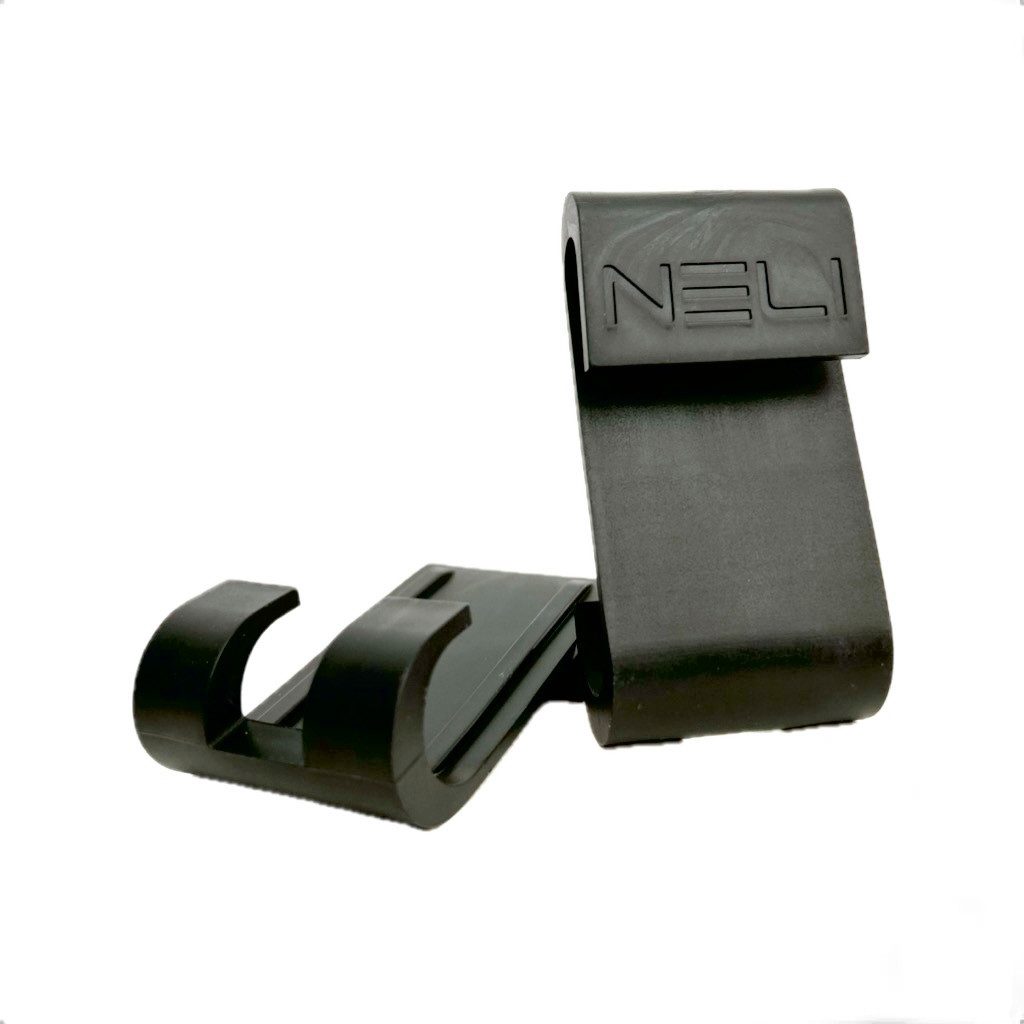 NELI Doppelhaken 2er-Set Haken für Glastüren und Glaswände (Duschhaken, Reisehaken), klein & leicht - der ideale Helfer passt in jedes Reisegepäck