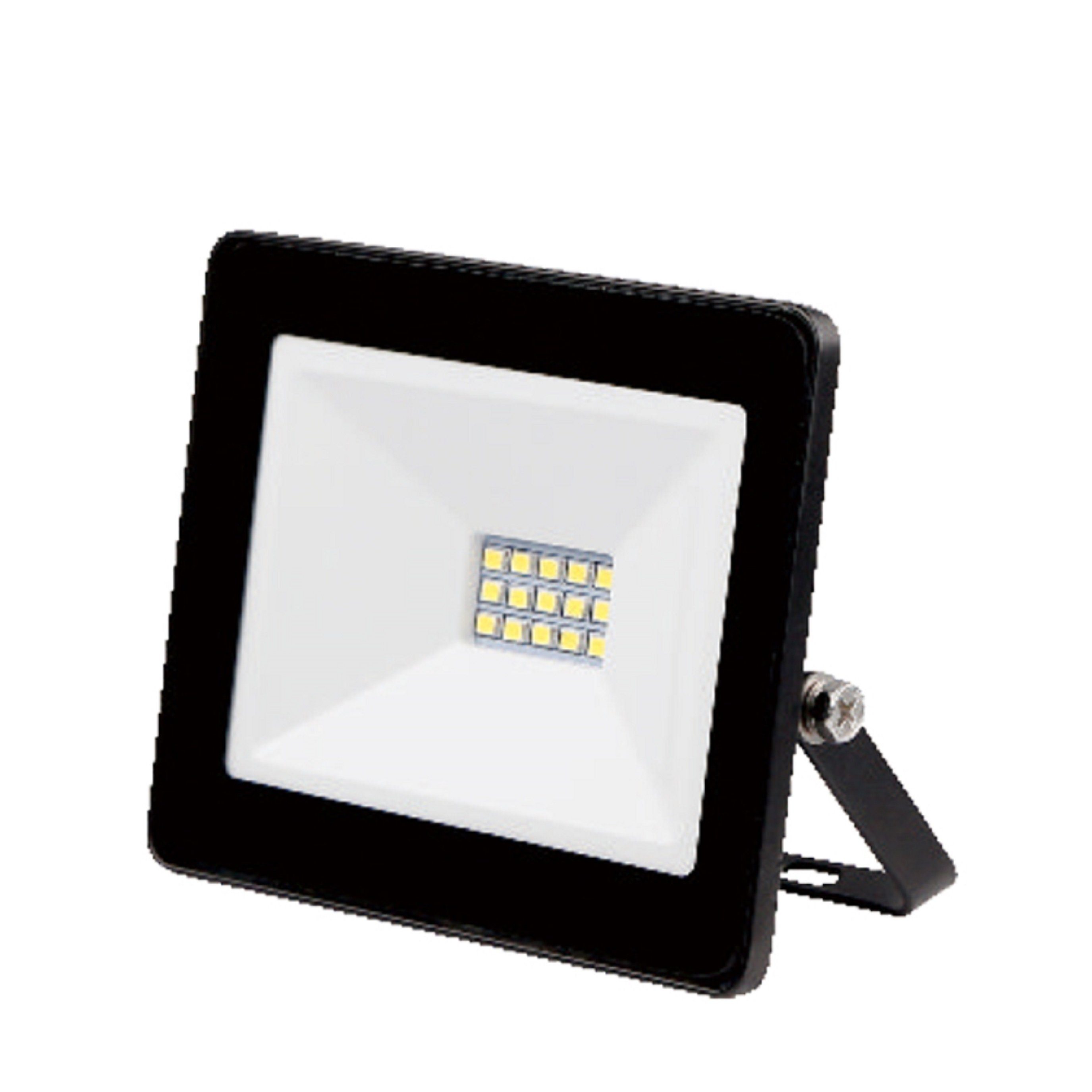 TRANGO LED Gartenstrahler, 3085 *SAVETY* LED Gartenstrahler IP65 10 Watt fest verbaut, Teichstrahler, Außenstrahler, Fluter, Flutlicht 6000K Tageslichtweiß (kaltweiß), Außenwandstrahler, Wegbeleuchtung, Strahler, Außenleuchte, Wandlampe