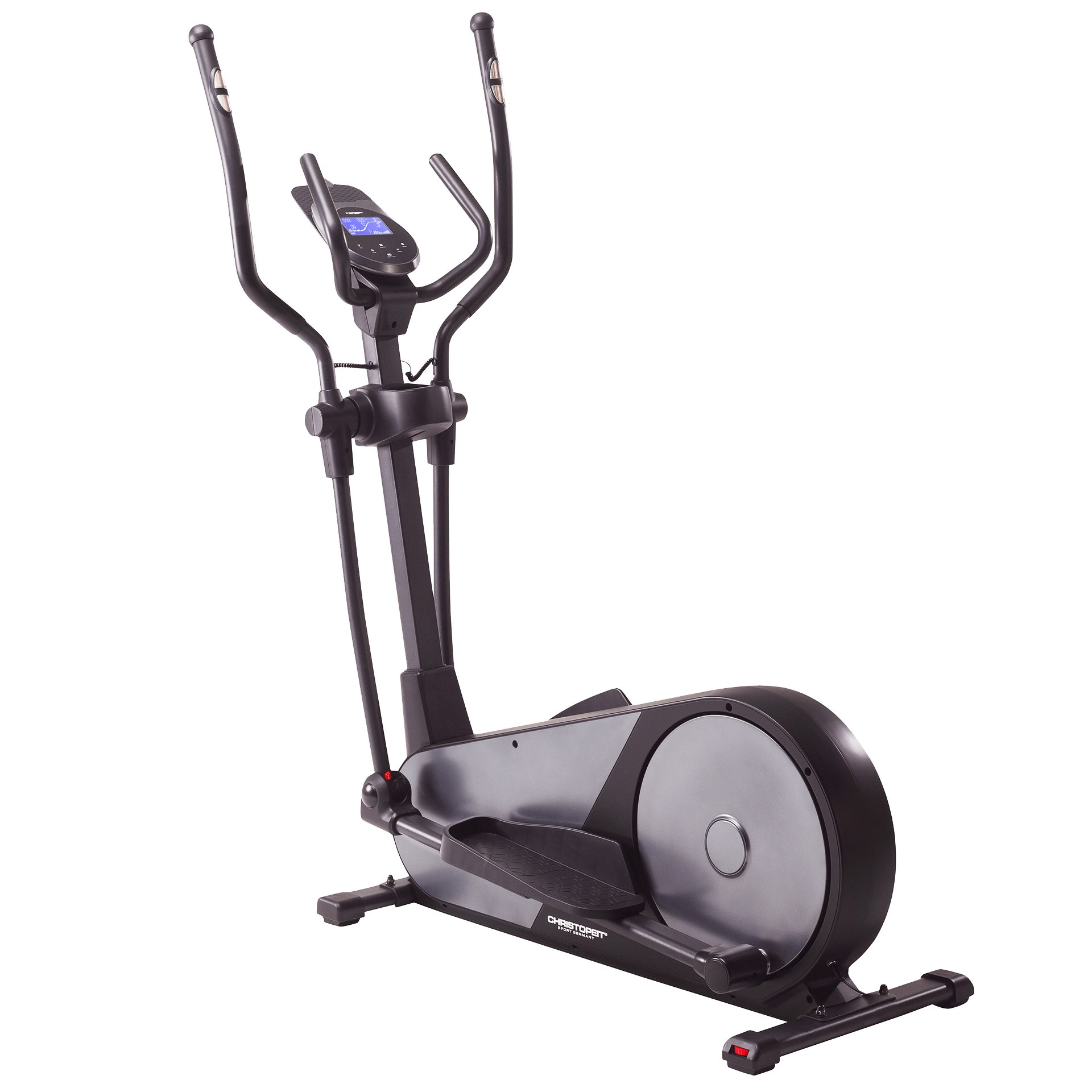 Christopeit Sport® Crosstrainer-Ergometer EL 8000 (mit Tablet-Halterung und integr. Pulsempfänger), 150 kg max. Benutzergewicht, 32 Widerstandsstufen