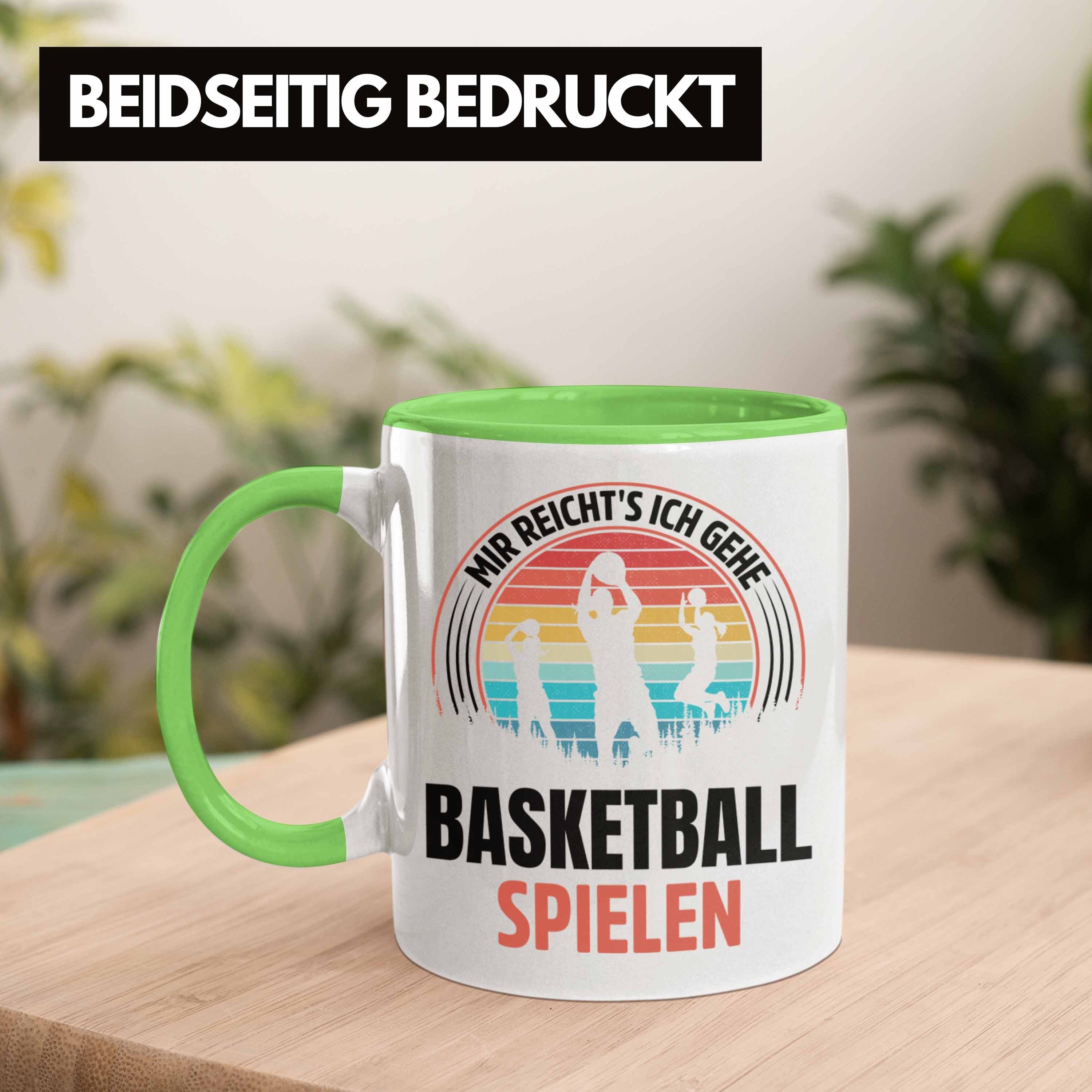 Geschenkidee Trendation Grün Tasse Frauen Tasse Mädchen Basketballspielerin Basketball