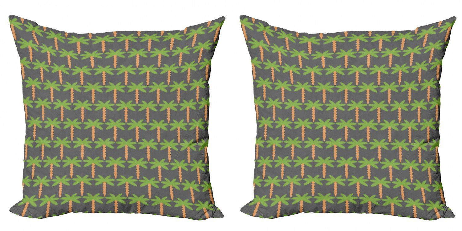 Kissenbezüge Modern Accent Doppelseitiger Digitaldruck, Abakuhaus (2 Stück), Exotisch Hawaiian Jungle Palmen