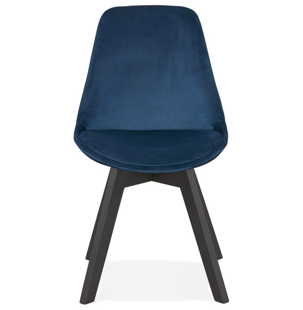 Stuhl HEBE Esszimmerstuhl x 85 56 DESIGN (blue,black) Blau x 48 KADIMA Textile