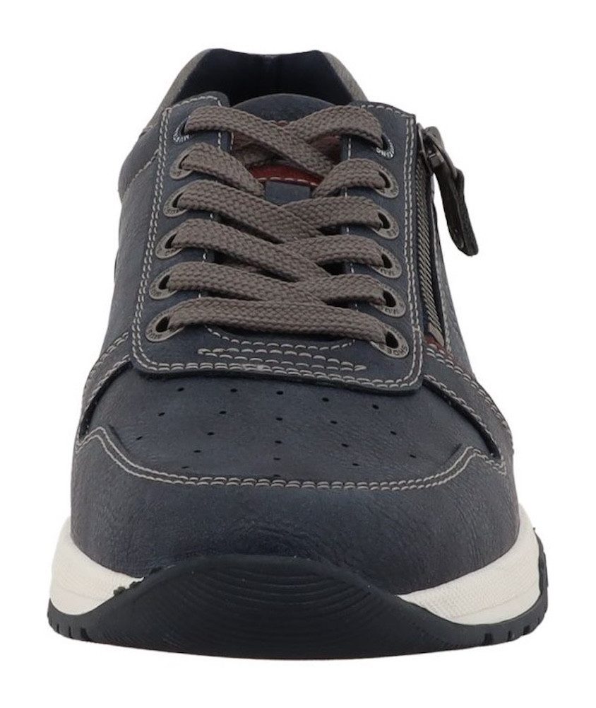 Mustang Shoes Filippo Sneaker Freizeitschuh, Halbschuh, Schnürer mit seitlichem Reißverschluss