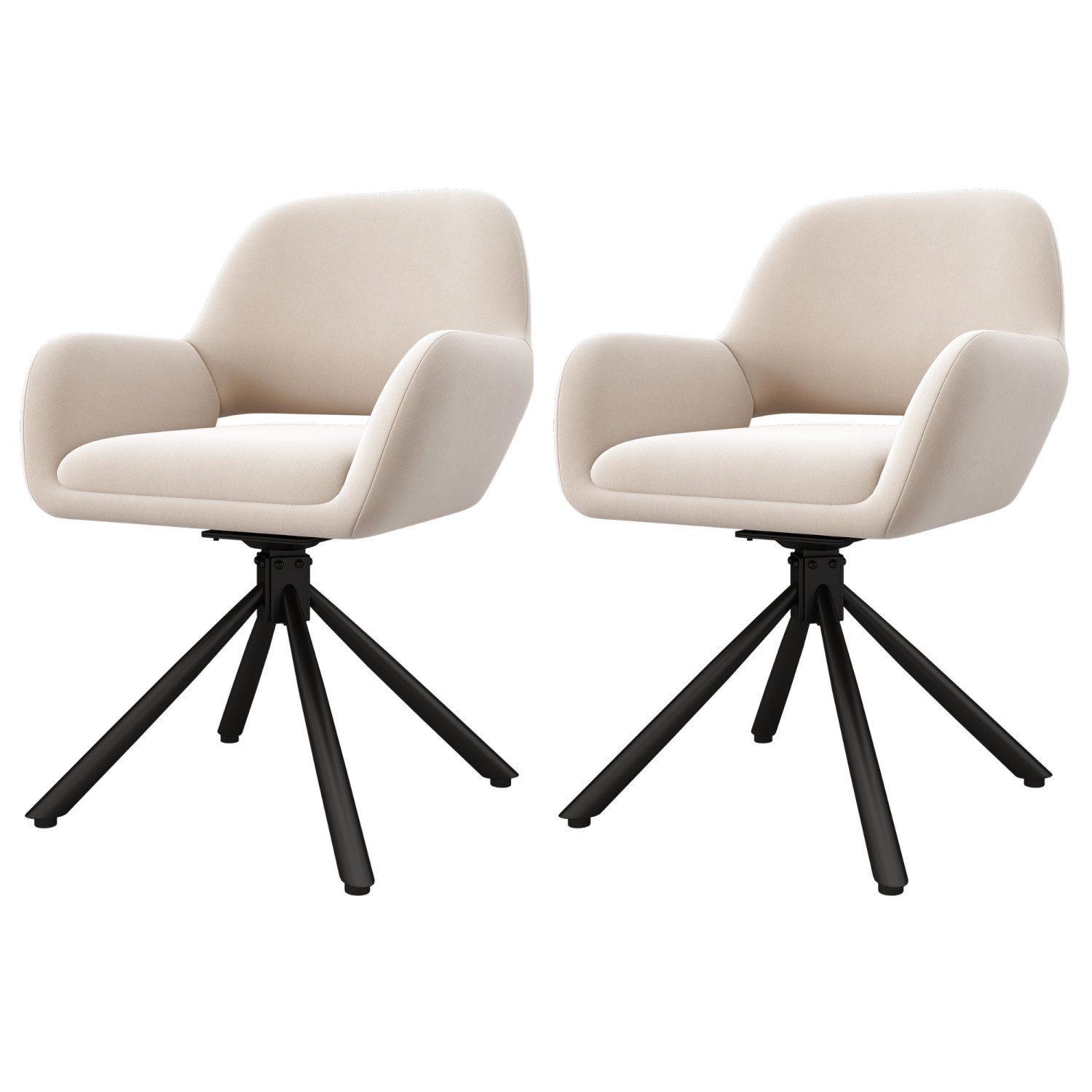 Flieks Esszimmerstuhl (360° drehbar, Set, 2 St), 2er Set Polsterstühle Dreh günstig online kaufen