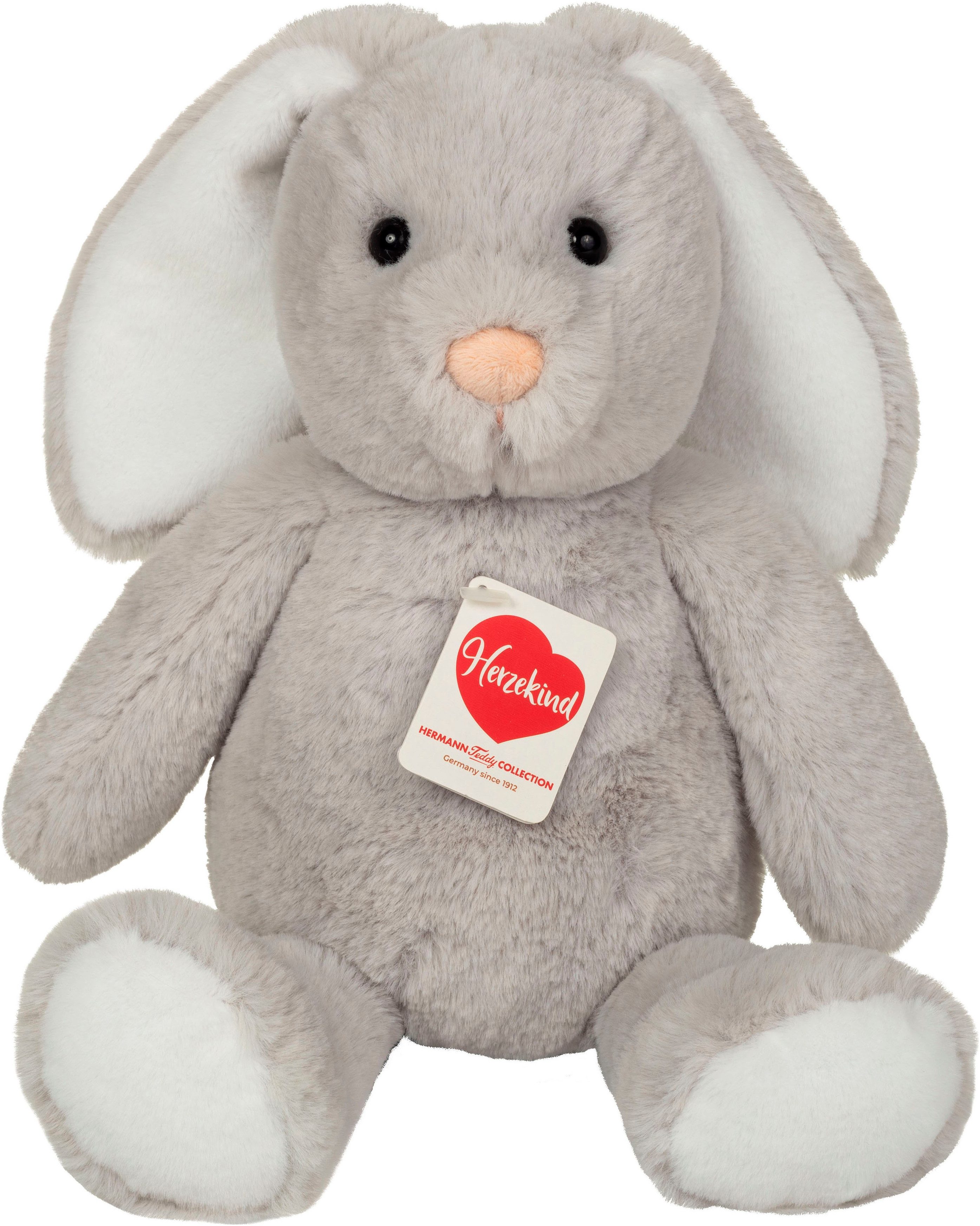 Teddy Hermann® Kuscheltier Herzekind, Häschen Abby grau 32 cm