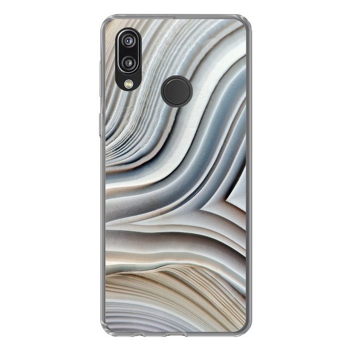 MuchoWow Handyhülle Marmoroptik - Stein - Linien - Luxus - Marmor Handyhülle Huawei P20 Lite (2019) Handy Case Silikon Bumper Case