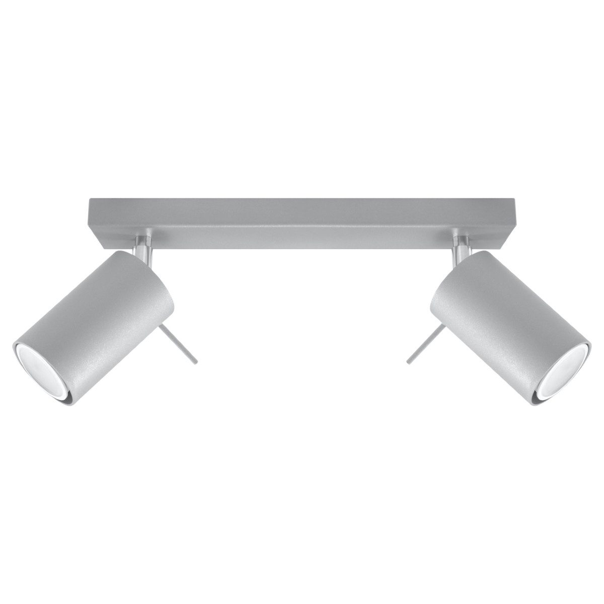 SOLLUX lighting Deckenleuchte Deckenleuchte Ring 2 Grau, Nicht enthalten