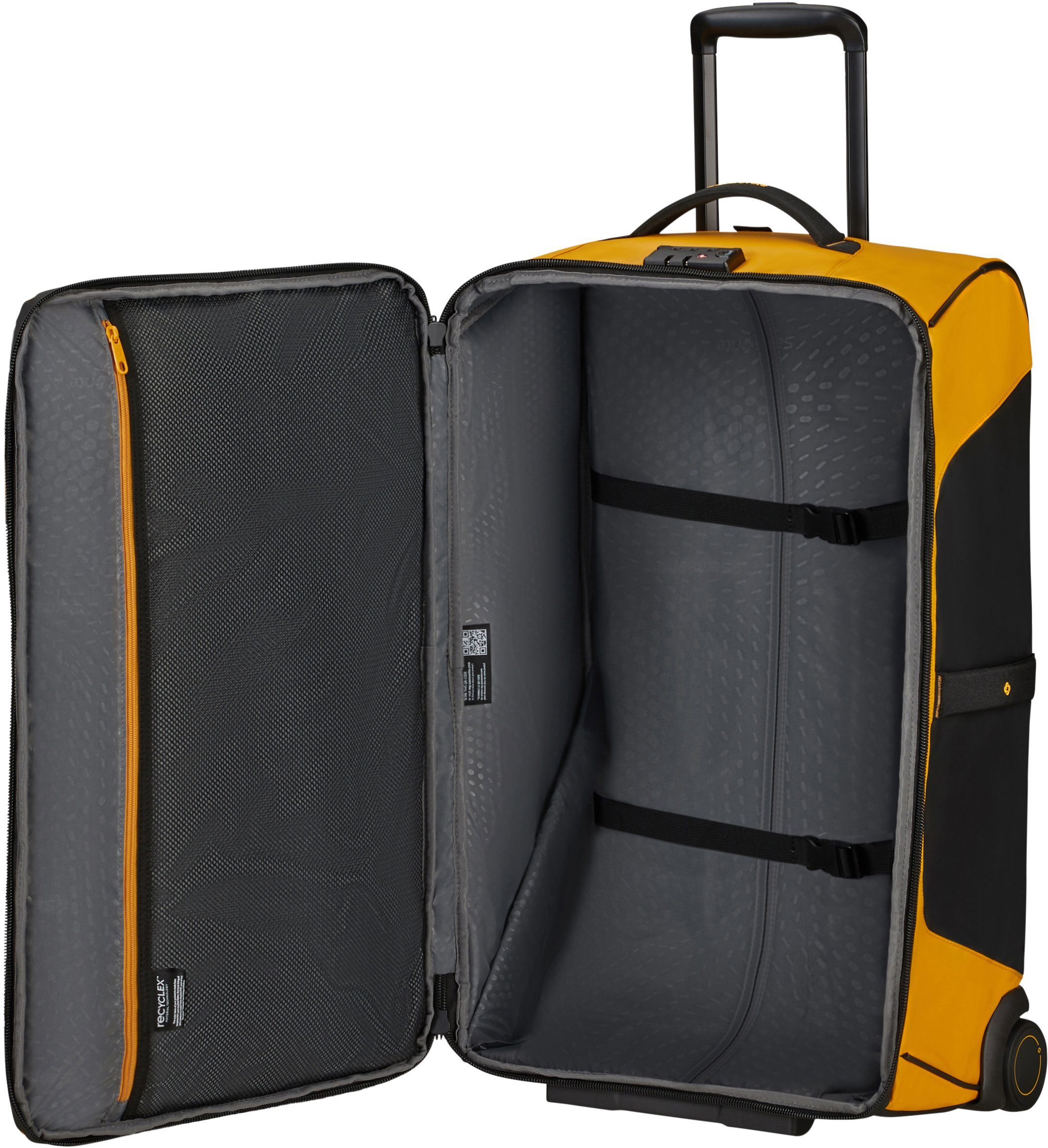 Samsonite Weichgepäck-Trolley Ecodiver, 67 2 teilweise cm, Rollen, aus Yellow Material recyceltem