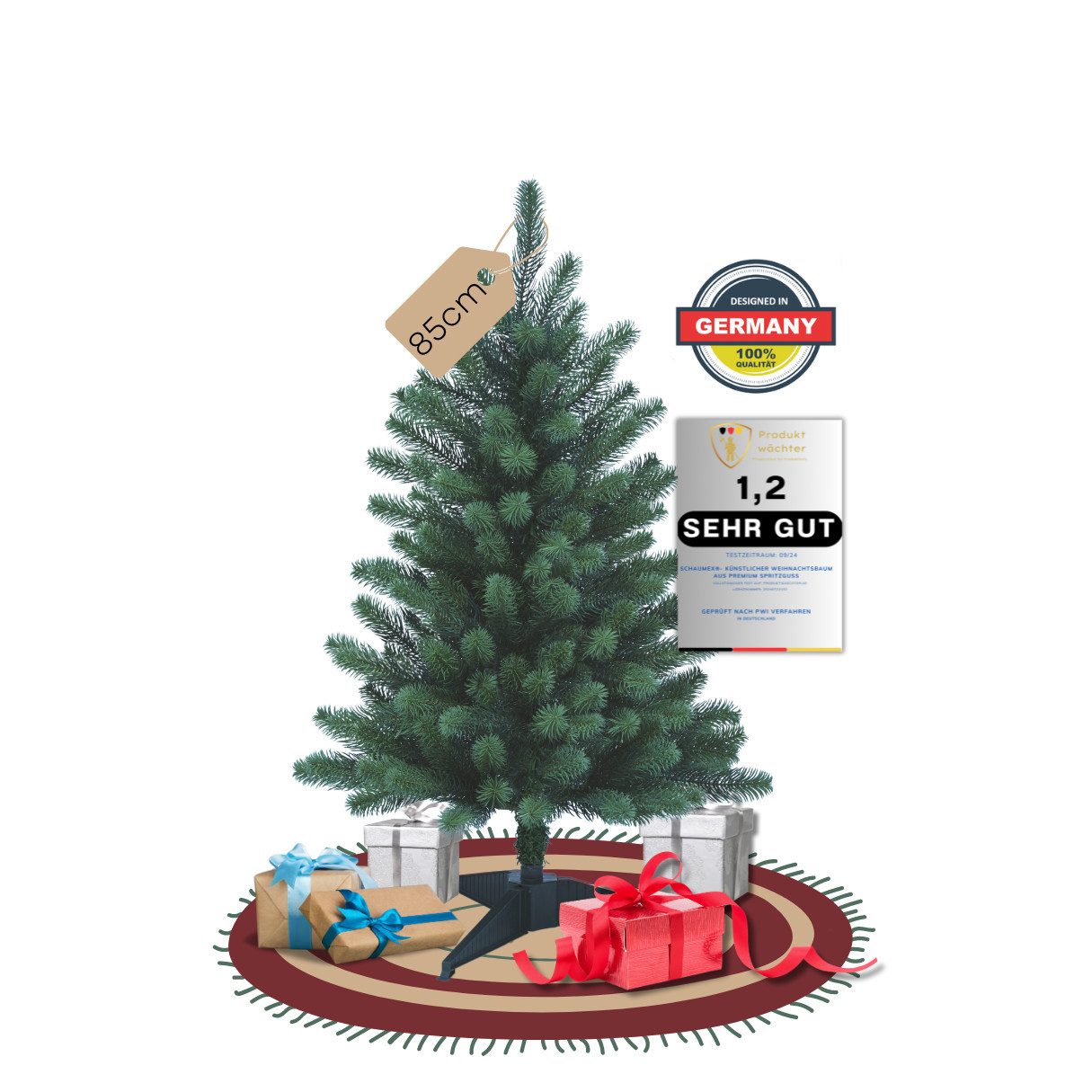 SCHAUMEX Künstlicher Weihnachtsbaum Künstlicher Weihnachtsbaum ohne LED Освещение, Nordmanntanne, Ohne LED Освещение, 85 cm, 120 cm, 150 cm, 180 cm, 210 cm, 240 cm