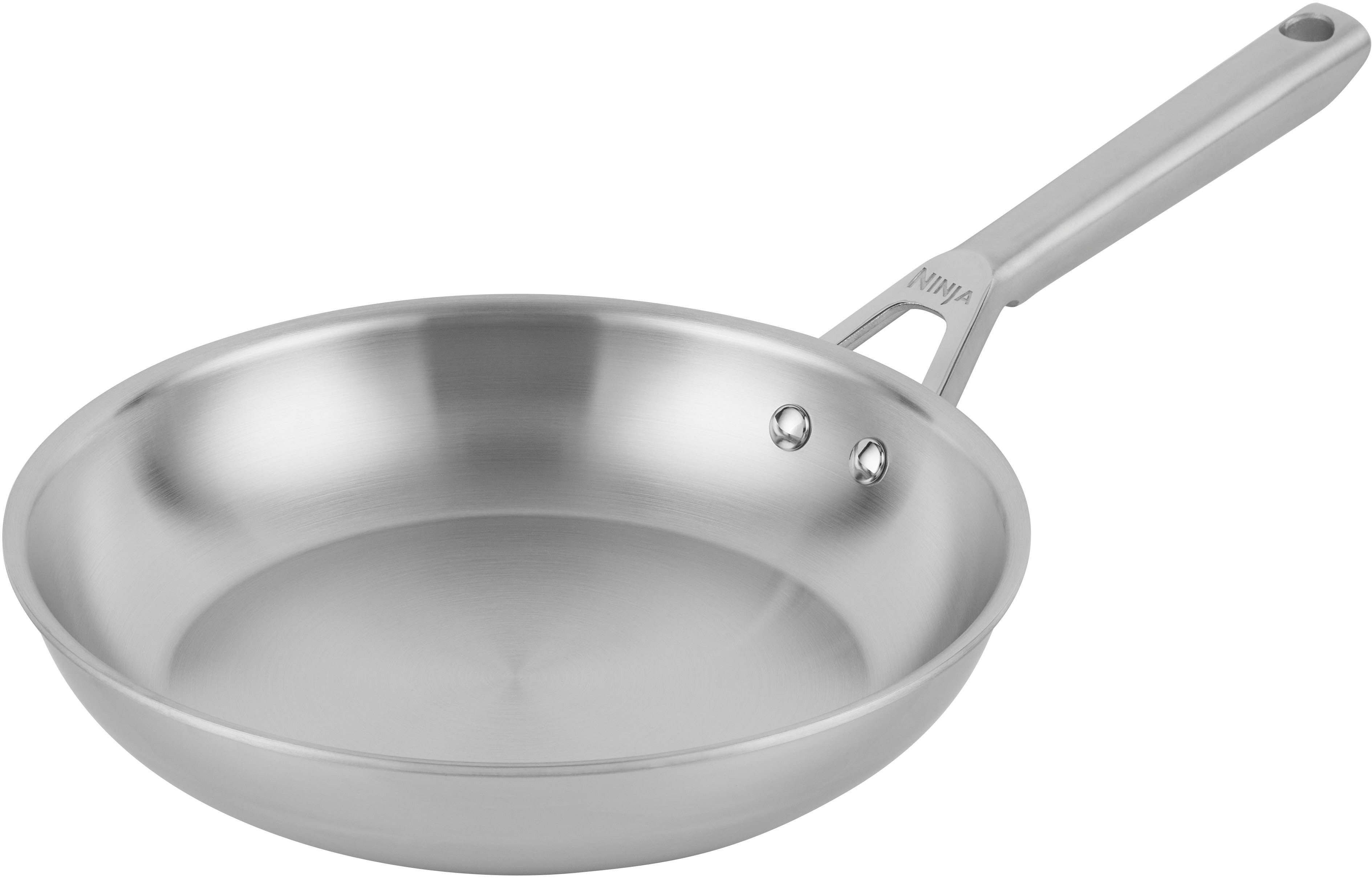 NINJA Bratpfanne Ninja EverClad Edelstahl-Pfanne C900DE, Edelstahl (1-tlg), Entwickelt für den Einsatz unter schwierigsten Kochbedingungen