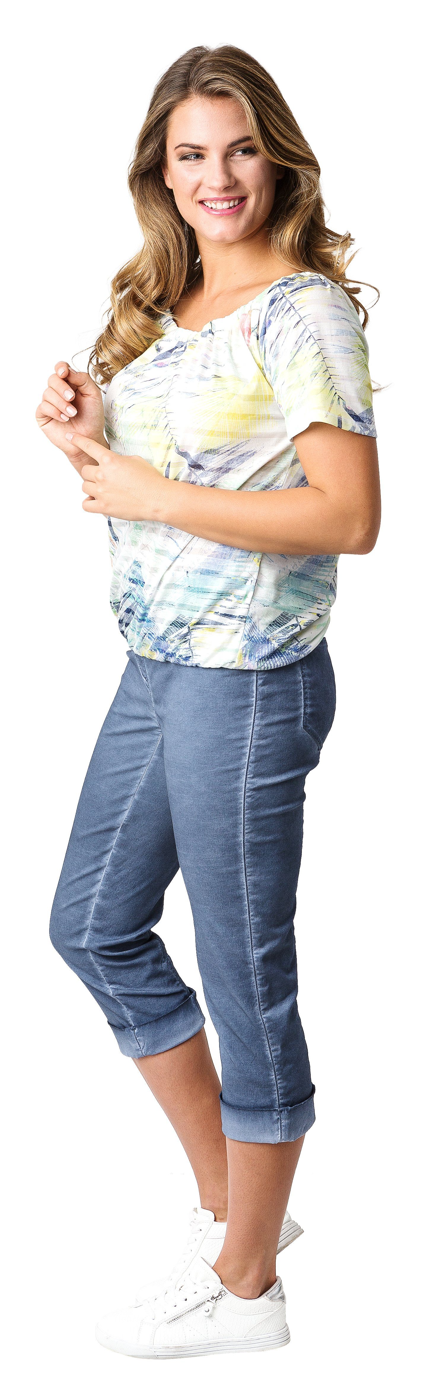 LeComte Blusenshirt 42-625366-003, im sommerlichen Druck mit Gummizug im Bu günstig online kaufen