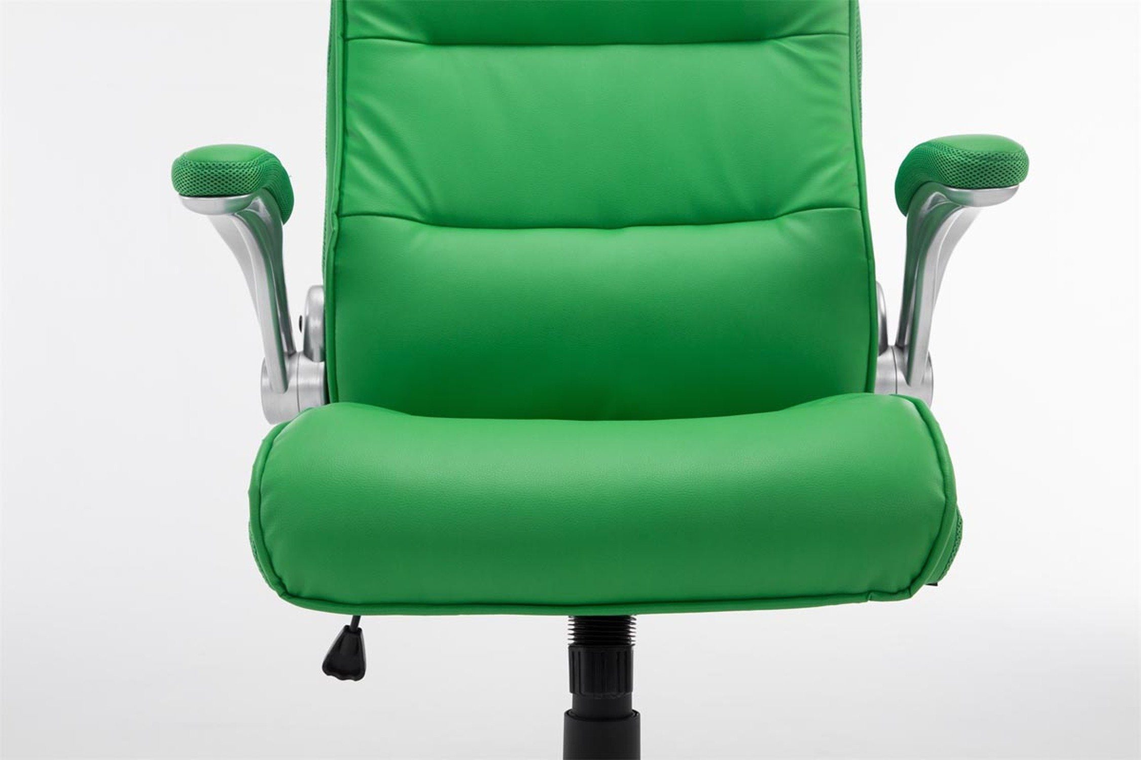 Vila grün Kunststoff XXL), ergonomisch Kunstleder TPFLiving silber Drehstuhl, Chefsessel, Sitzfläche: mit bequemer - geformter Bürostuhl Bürostuhl Gestell: Rückenlehne (Schreibtischstuhl,