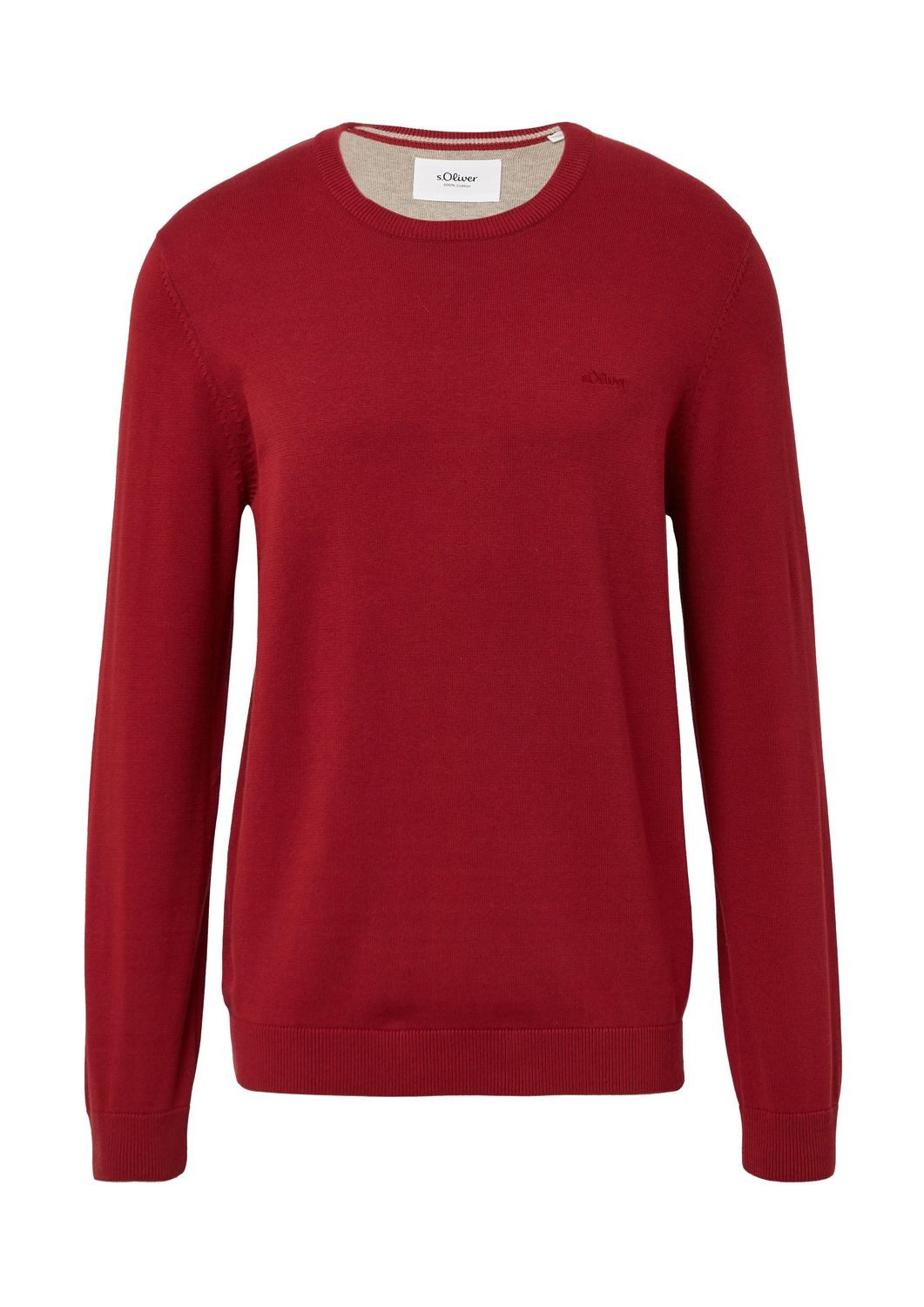 s.Oliver Rundhalspullover Pullover (1-tlg) Rundhals-Ausschnitt, langarm, Lo günstig online kaufen