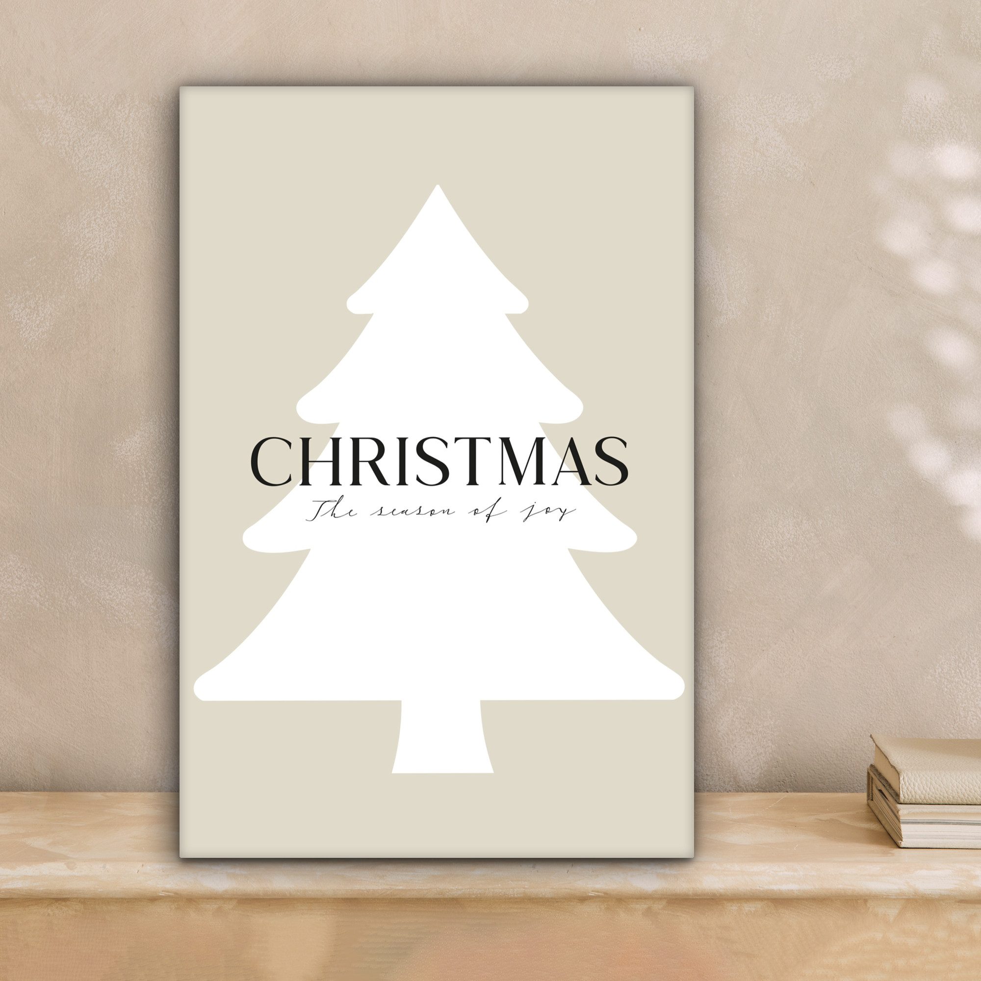 OneMillionCanvasses® Leinwandbild Weihnachtsbaum - Japandi - günstig online kaufen