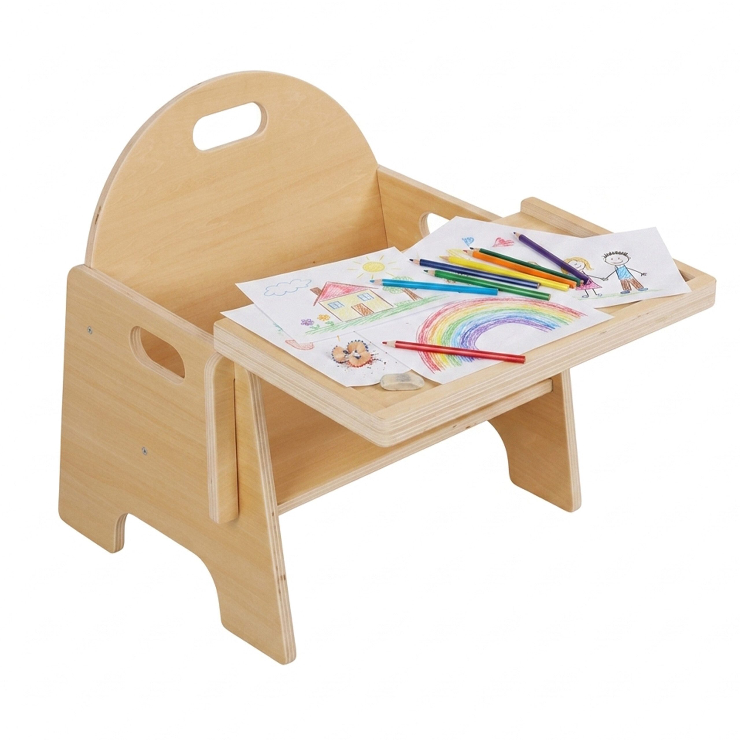 relaxdays Kinderstuhl ab 1 Jahr, mit Tisch