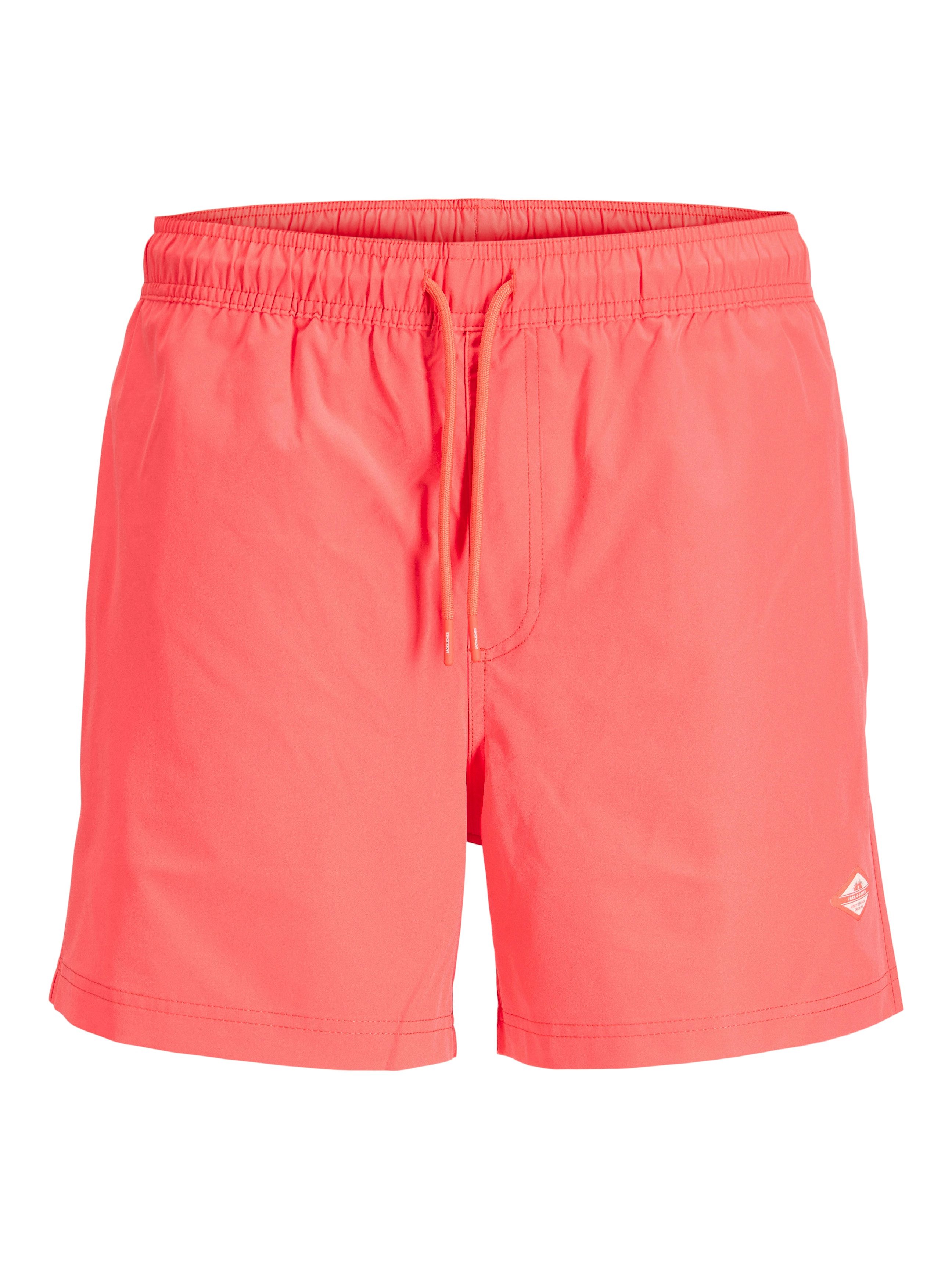 Jack & Jones PlusSize Badeshorts JPSTMAUI TROPIC SOLID SWIM SHORTS PLS Kunstfaser, mit elastischem Bund