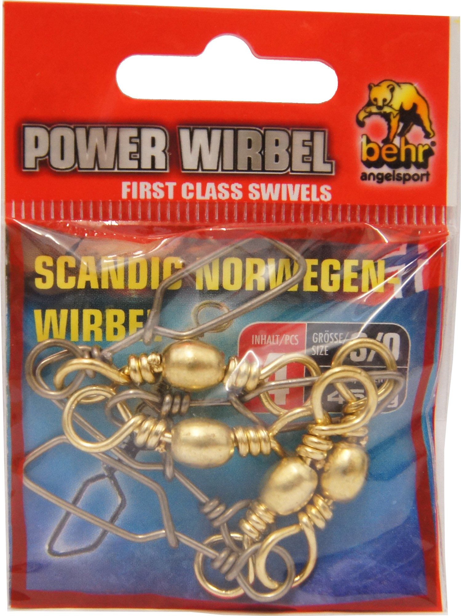 Behr Schnurverbinder Norwegen Wirbel Meereswirbel Meeresangeln stark, (1-St)