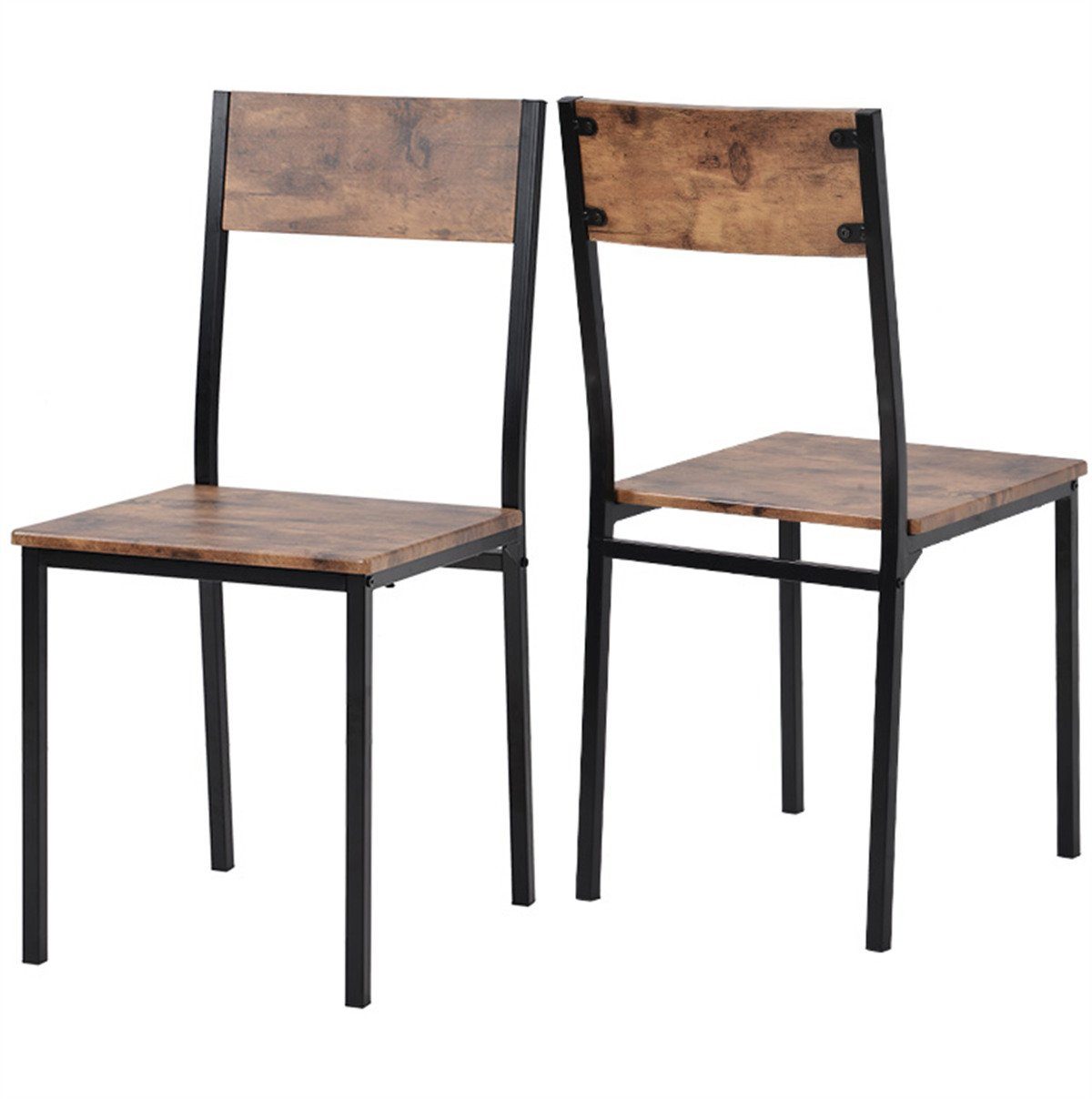 XDeer Montage Küchentisch, Essgruppe Esstisch mit Stühlen,Sitzgruppe Holztisch Esstischset 2 im Einfache Bartisch Industrial-Look 3-teilig