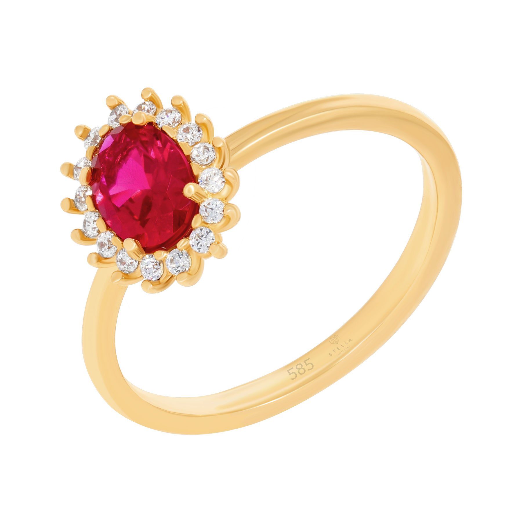 Stella-Jewellery Goldring 585er Gelbgold Damenring mit günstig online kaufen