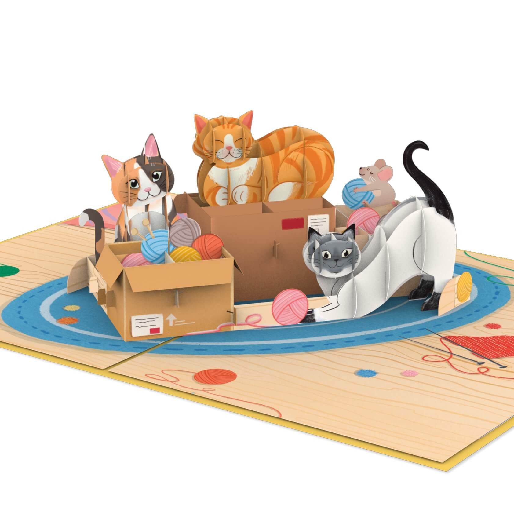 papercrush Geburtstagskarte Niedliche Katzen Pop-Up Karte