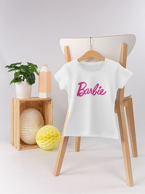 Shirtracer T-Shirt Barbie Logo Schriftzug Barbie Mädchen