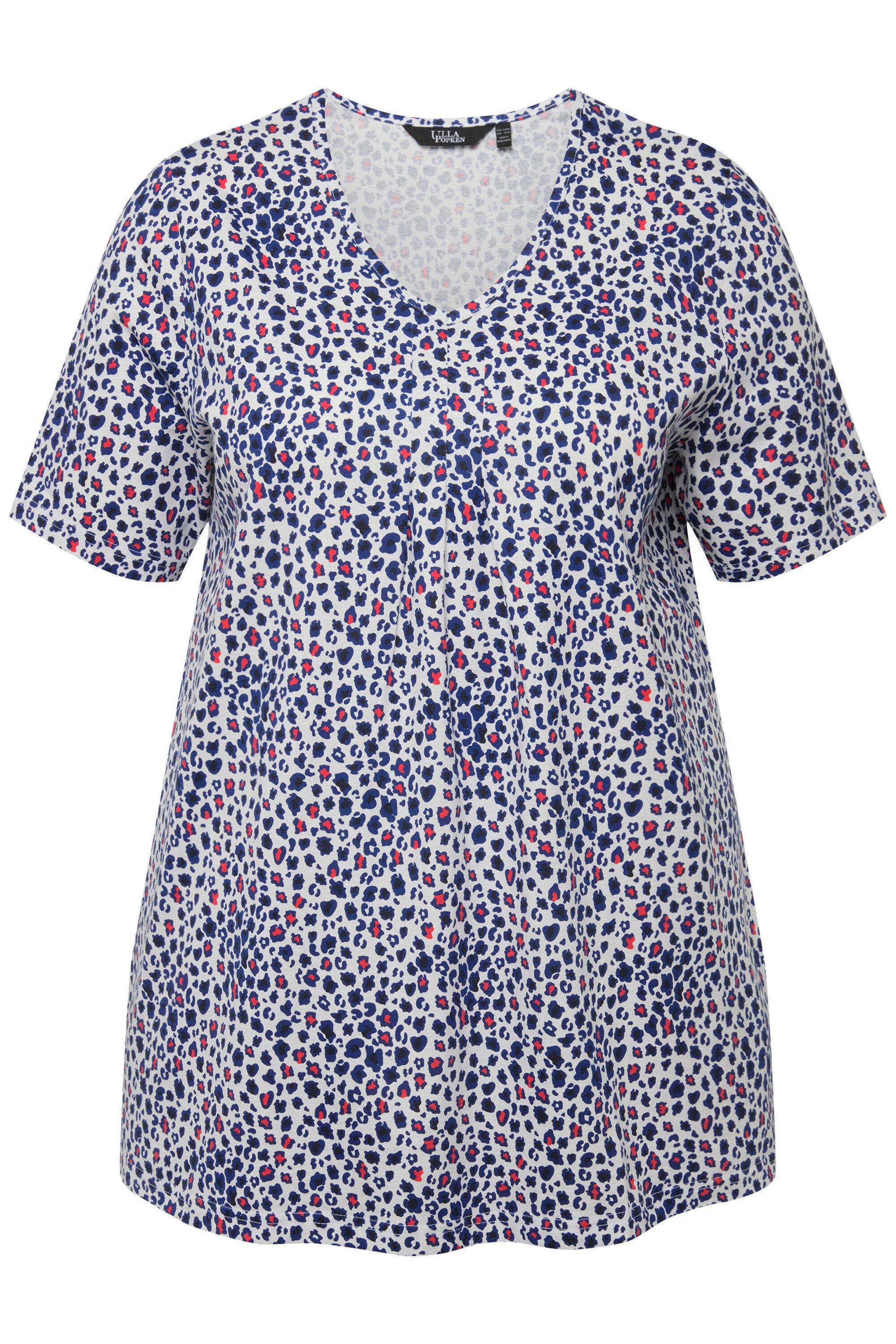 Ulla Popken T-Shirt T-Shirt Zierfalten A-Linie günstig online kaufen