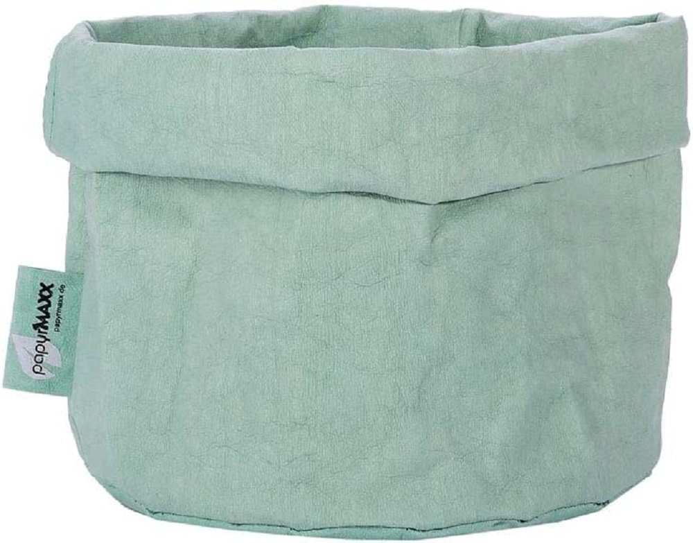 LK Trend & Style Aufbewahrungsbox Krempelkorb rund aus waschbarem Papier Lederoptik papyr®, ein Material das aus Zellulose hergestellt wird
