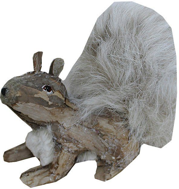HOSSNER - HOMECOLLECTION Weihnachtsfigur Dekofigur, Eichhörnchen (1 St), Tierfigur, Weihnachtsdeko