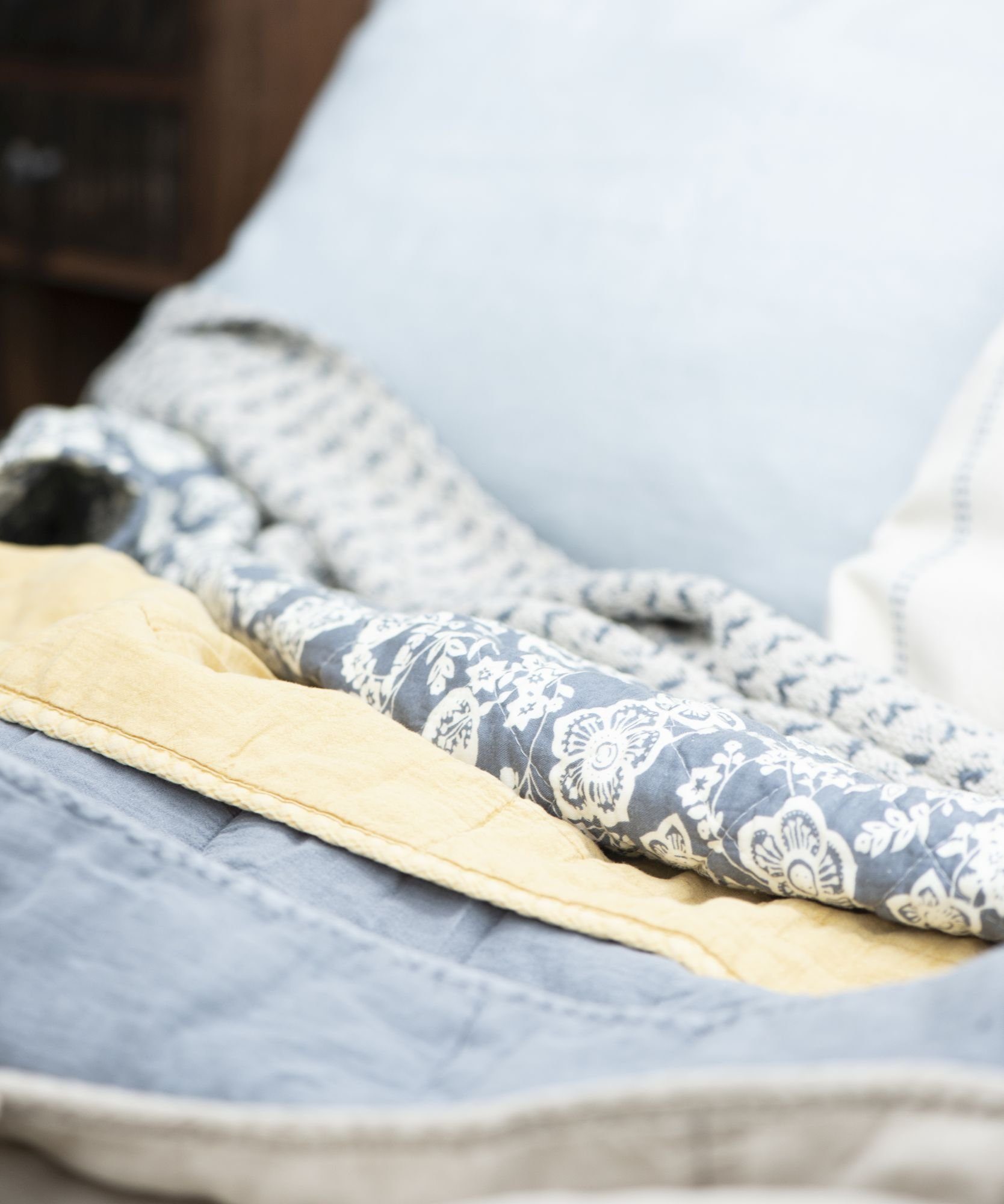 Wohndecke Decke Quilt Tagesdecke Überwurf Lemon Drop Gelb 180x130cm Ib Laursen, Ib Laursen