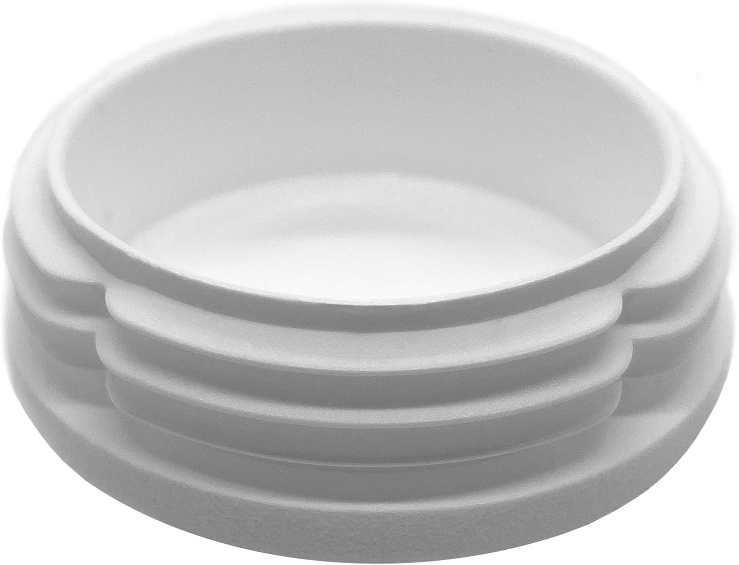 Enkotrade Endkappe Lamellenstopfen rund, (4-St), Weiss, Rund, 20 mm, UV-beständig. Made in Germany