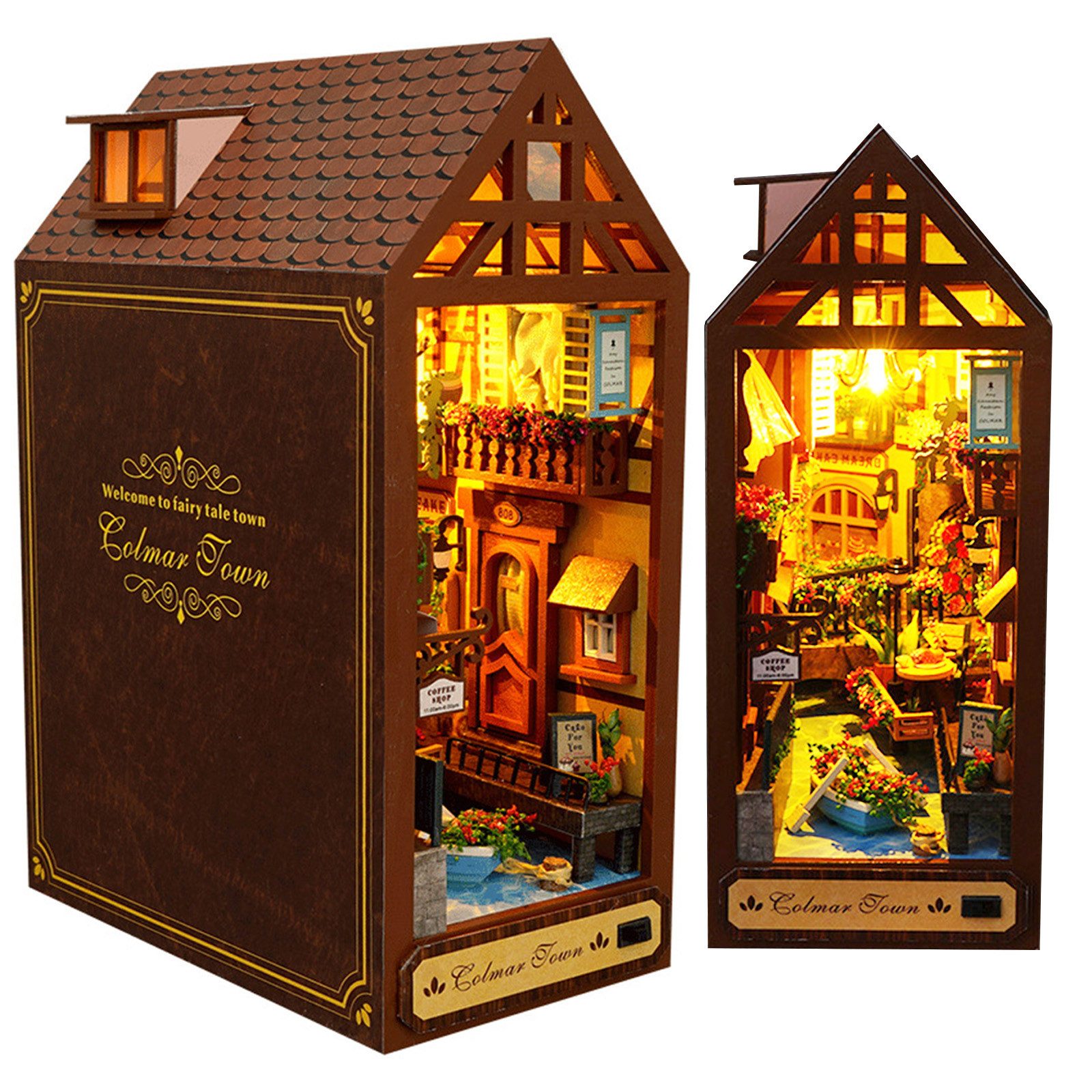 MODFU 3D-Puzzle Buchstütze Miniatur Holz Bücherregal günstig online kaufen