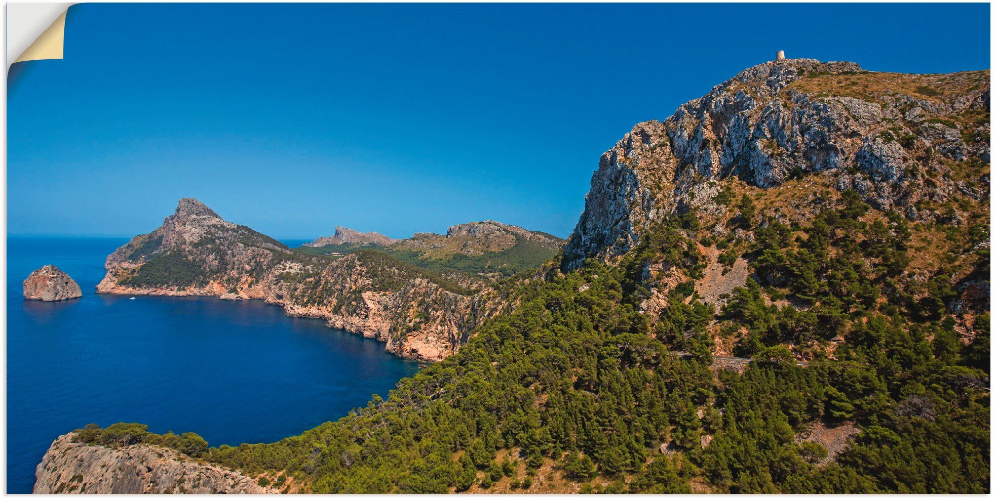 Artland Wandbild Mallorcas Küsten, St), Wandaufkleber in (1 Leinwandbild, oder versch. Größen Poster als Europa