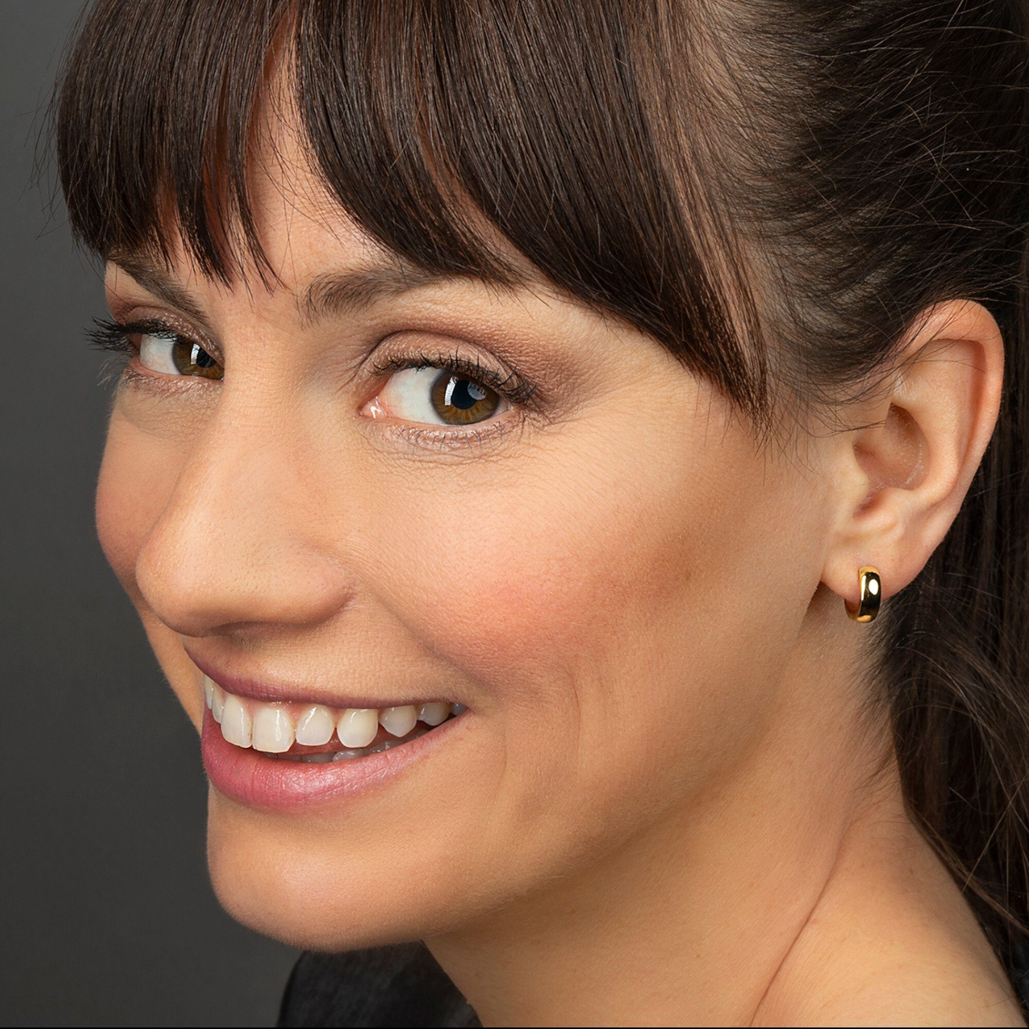 ONE ELEMENT Paar Creolen Ohrringe Creolen aus 585 Gelbgold Ø 15,0 x 4,0 mm, günstig online kaufen